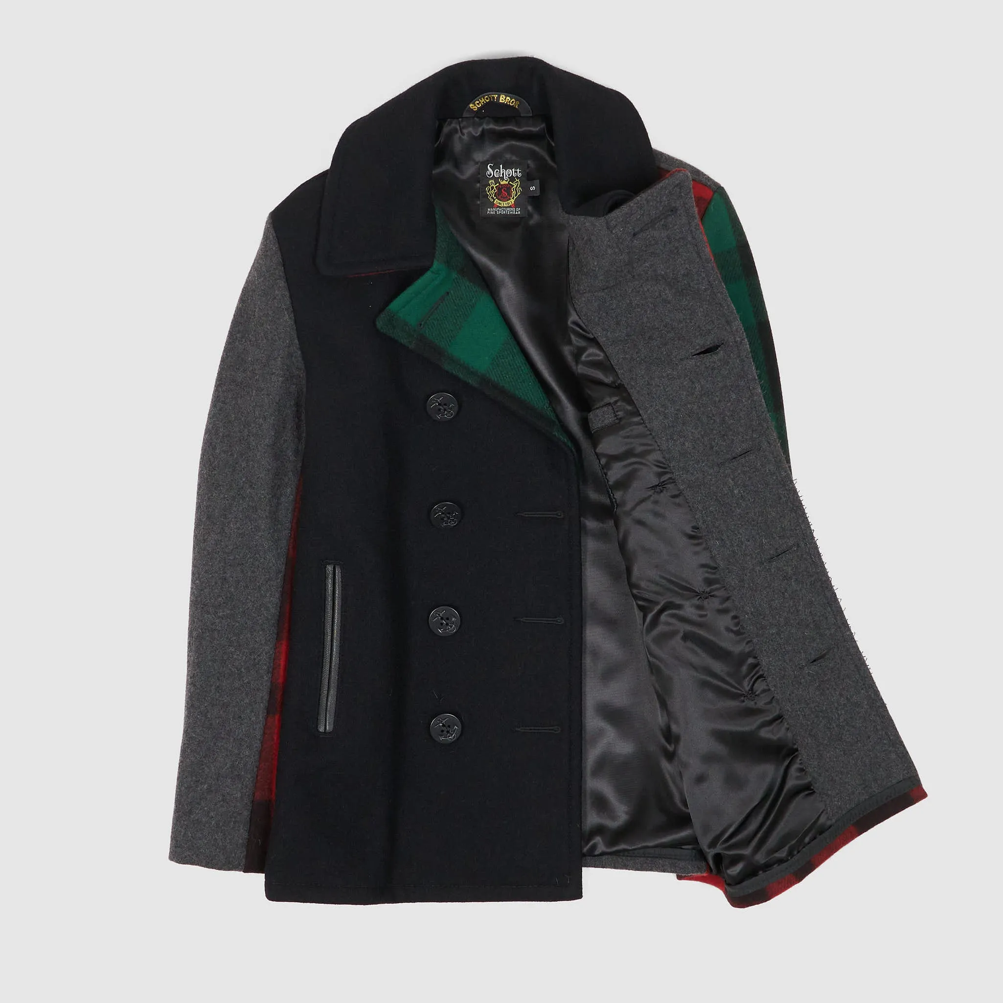 Schott Patchwork Multicolor P-Coat sold by DeeCee style product image thumbnail 2