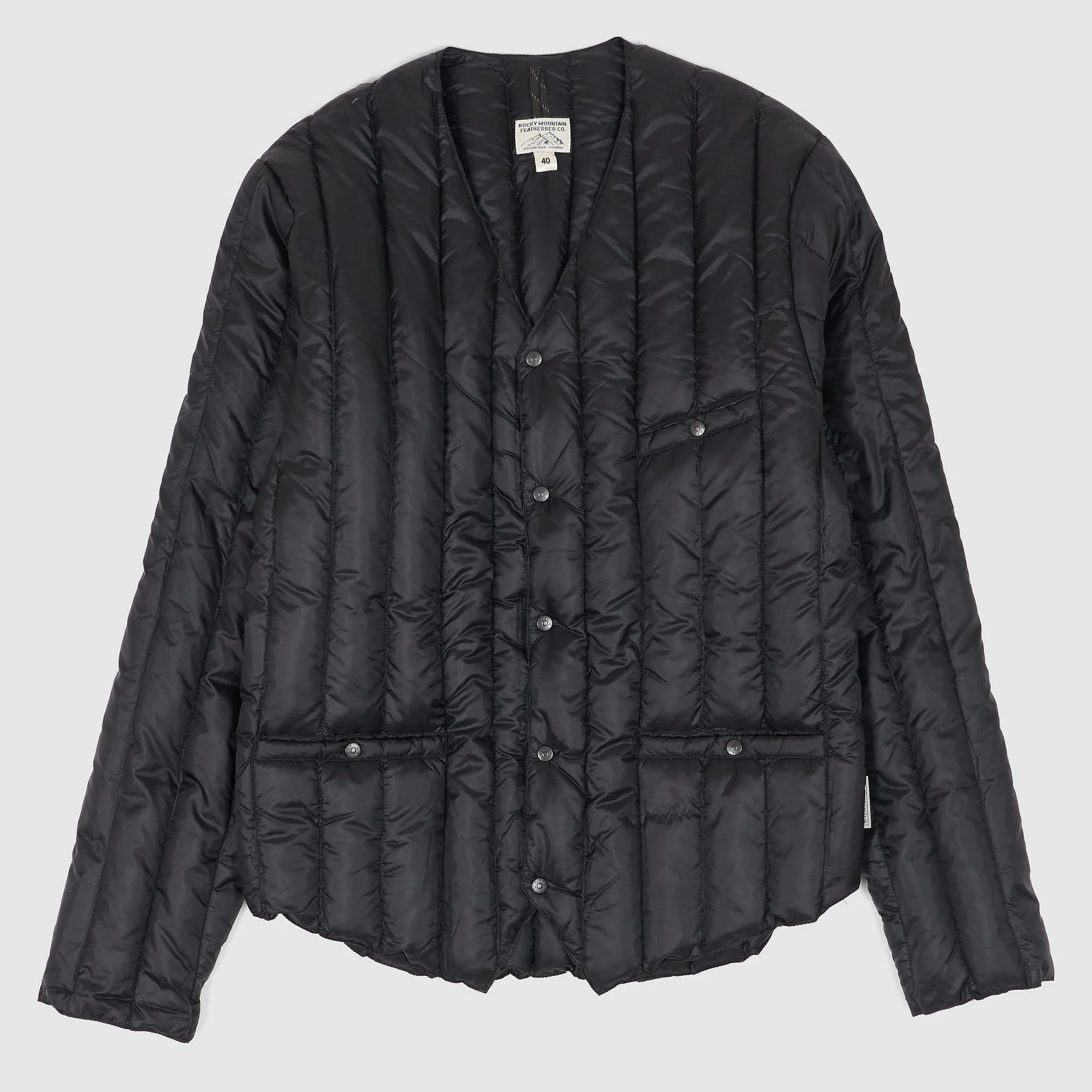 Rocky Mountain Featherbed V-Neck 6 Month Lightweight Down Cardigan sold by DeeCee style