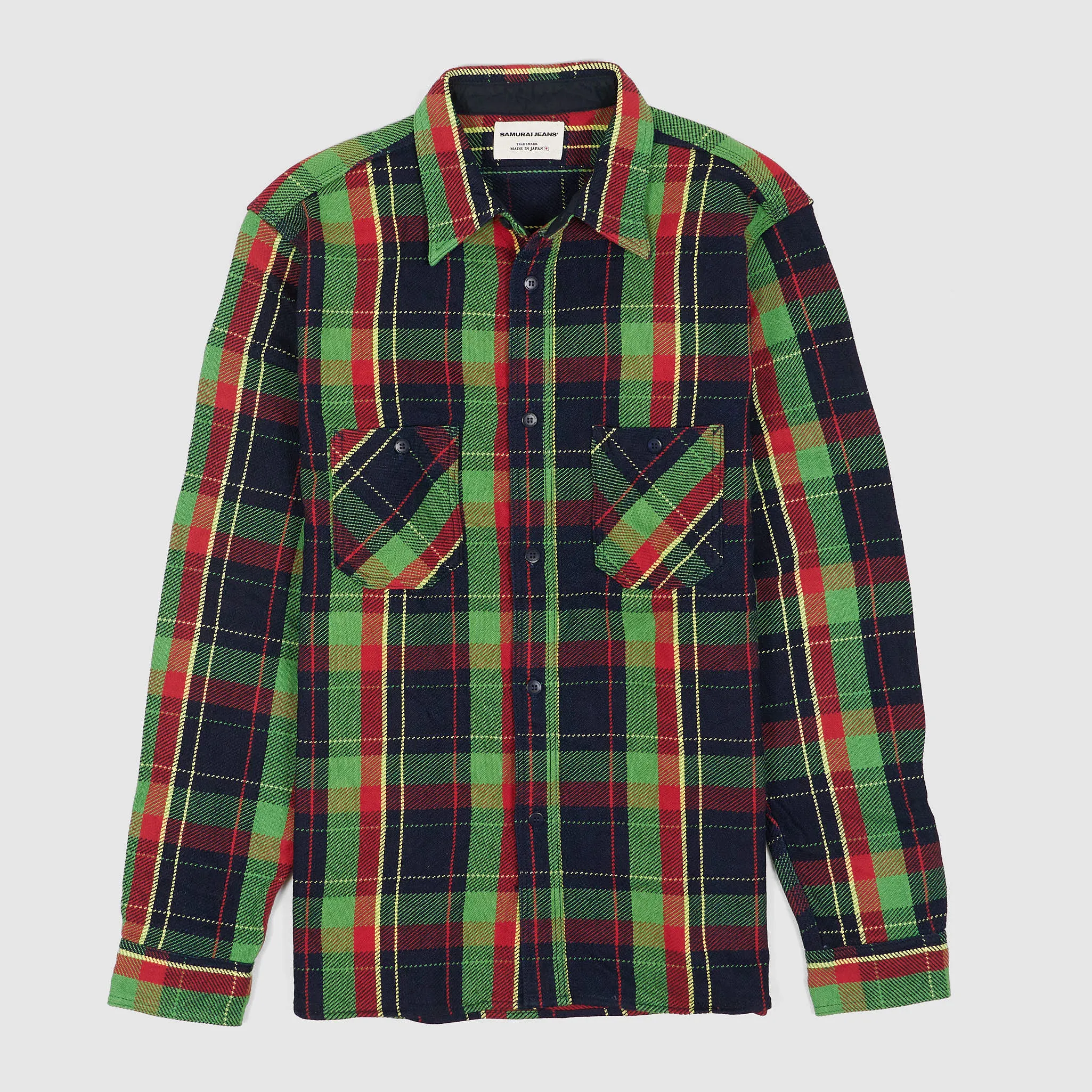 Samurai Plaid Heavyweight Flannel Work Shirt sold by DeeCee style product image thumbnail 4