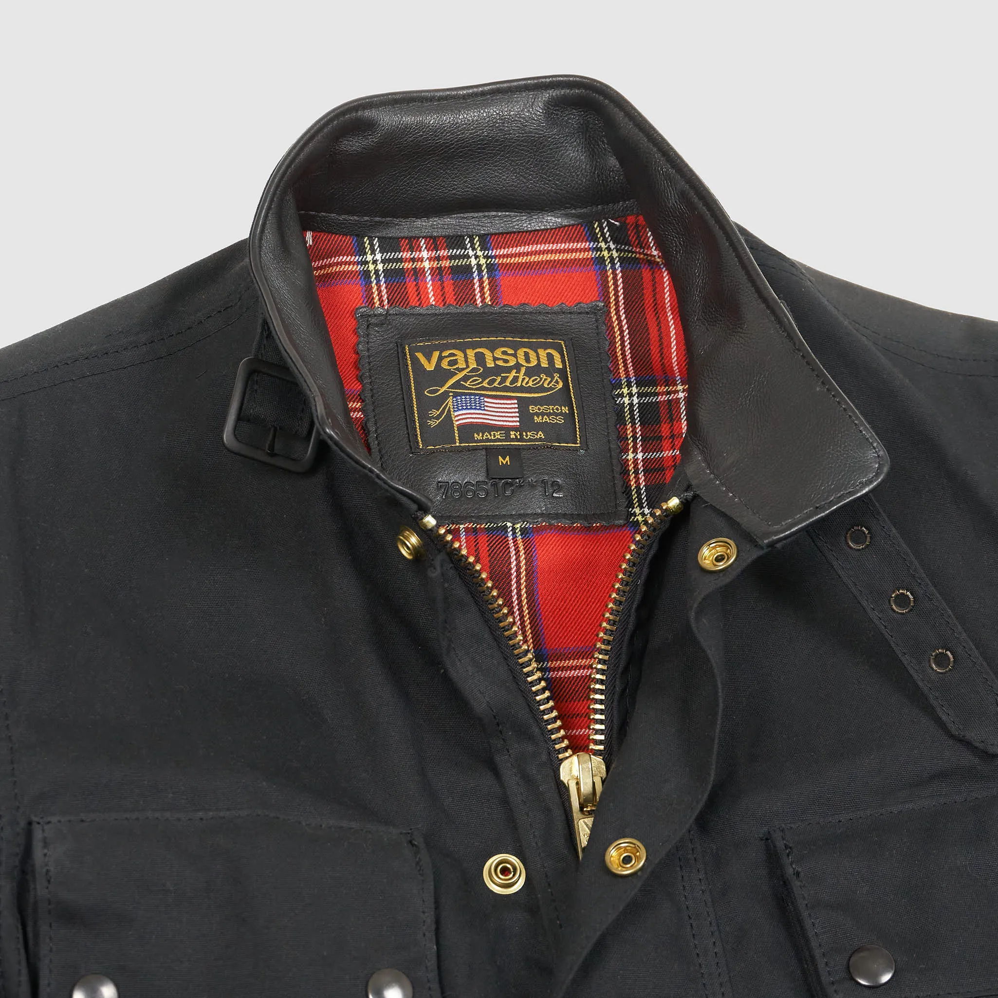 Vanson Waxed 14oz. Short Canvas Jacket sold by DeeCee style product image thumbnail 4