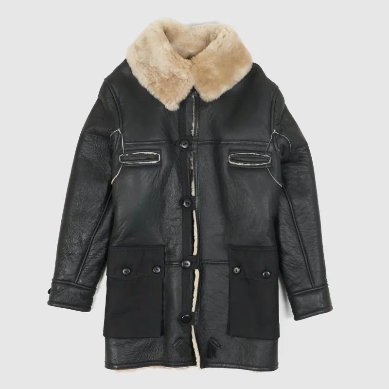 Nigel Cabourn x Aero Leathers Sheepskin Leather Coat sold by DeeCee style