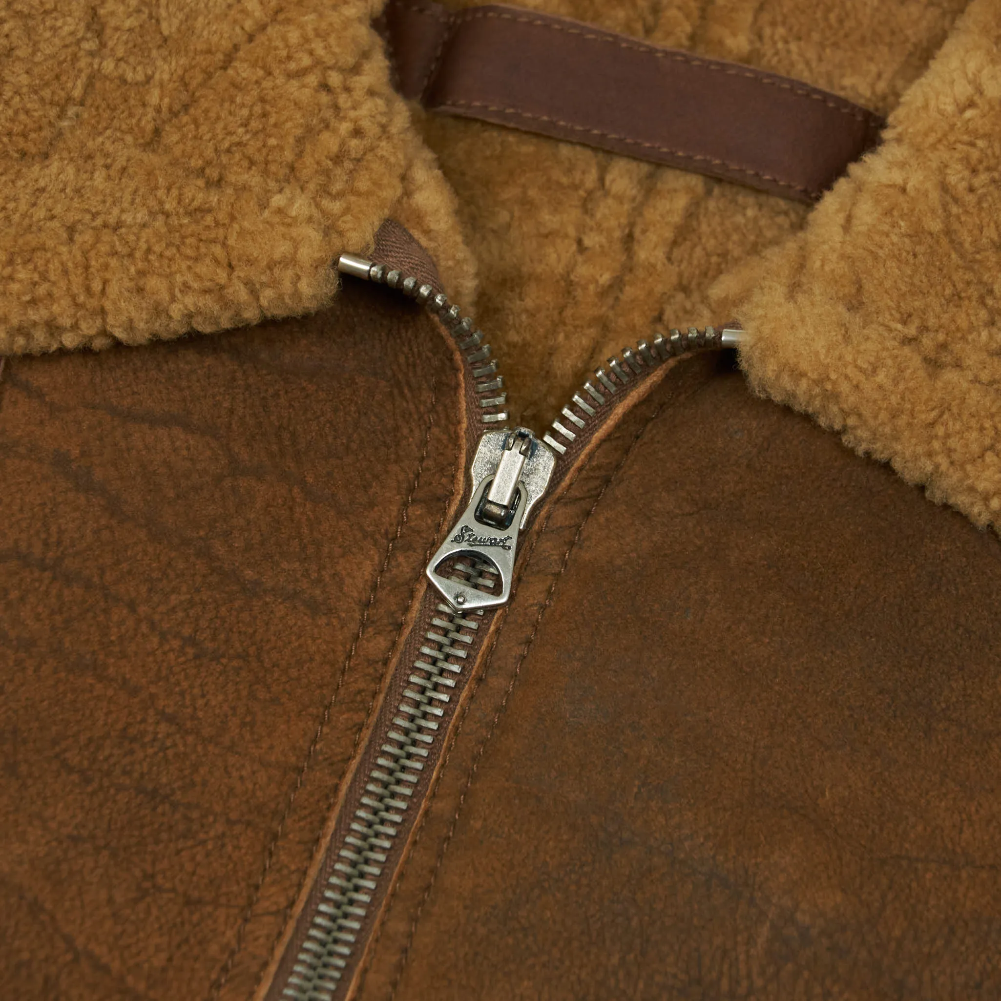 Stewart Shearling Vintage B-6 Bomber Leather Jacket sold by DeeCee style product image thumbnail 4