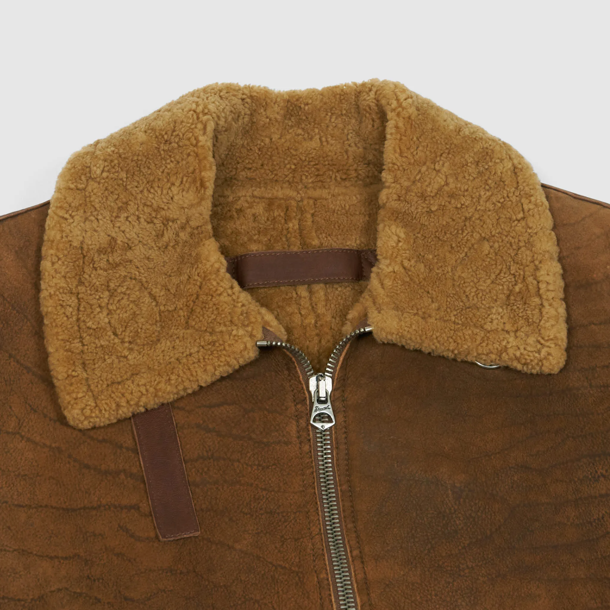 Stewart Shearling Vintage B-6 Bomber Leather Jacket sold by DeeCee style product image thumbnail 5