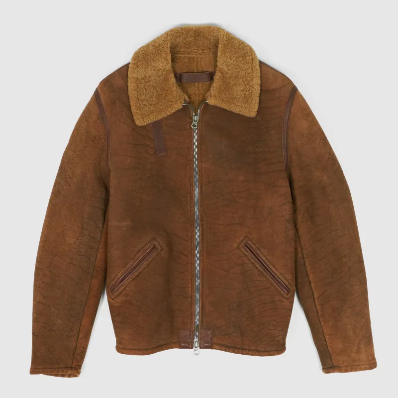 Stewart Shearling Vintage B-6 Bomber Leather Jacket sold by DeeCee style