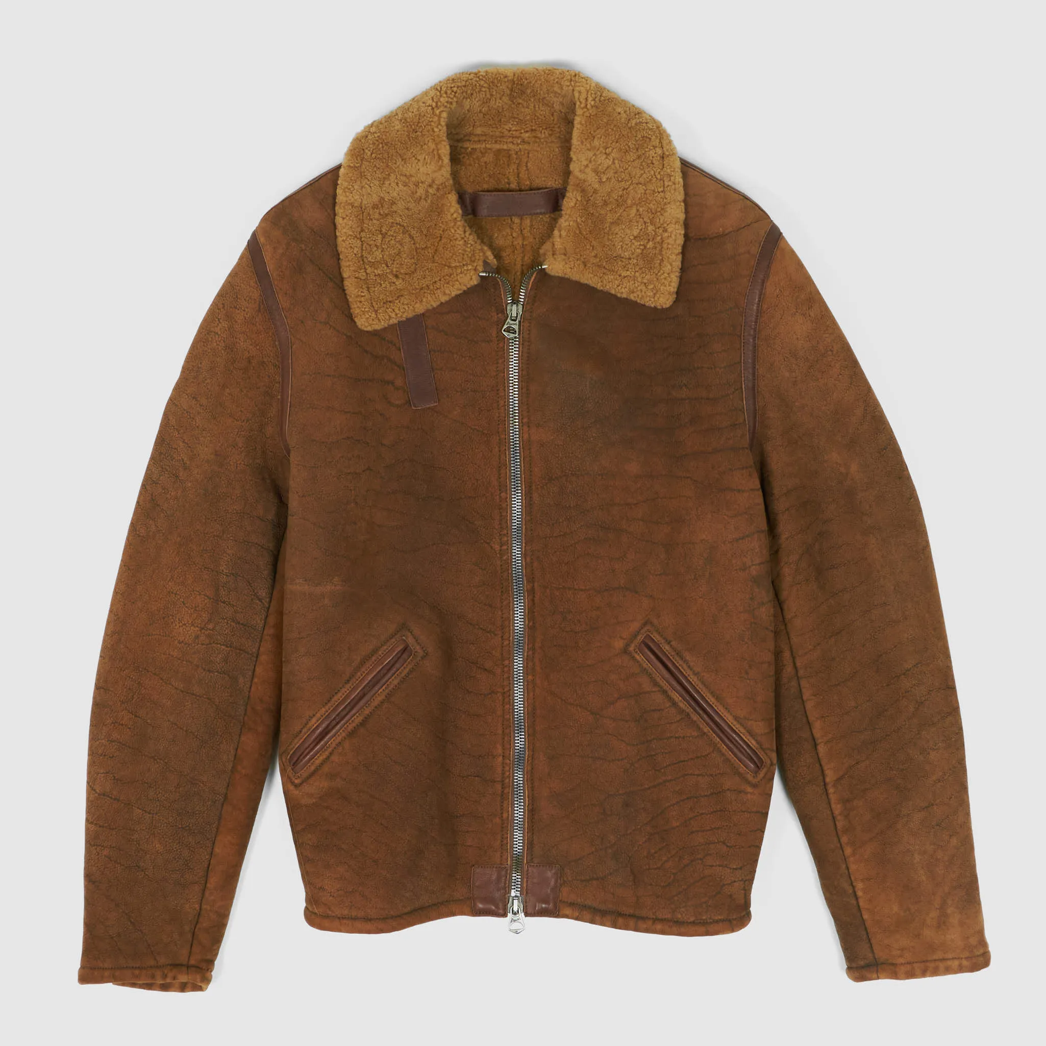 Stewart Shearling Vintage B-6 Bomber Leather Jacket sold by DeeCee style