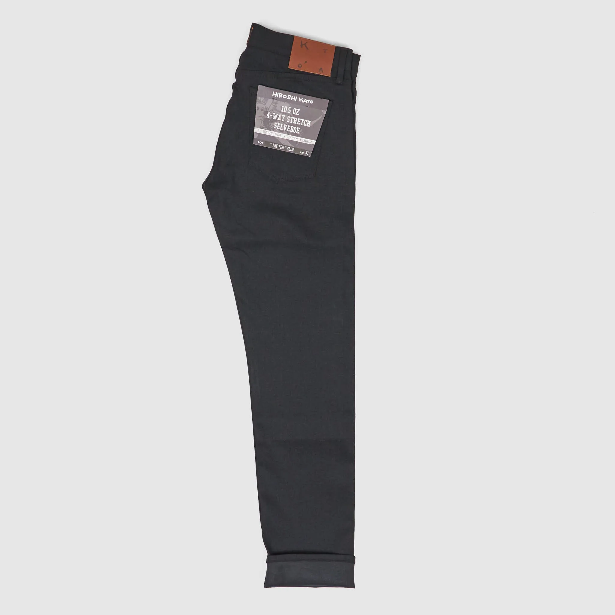 Hiroshi Kato The Pen Zip Fly Selvage Black Denim Classic Fit sold by DeeCee style product image thumbnail 5