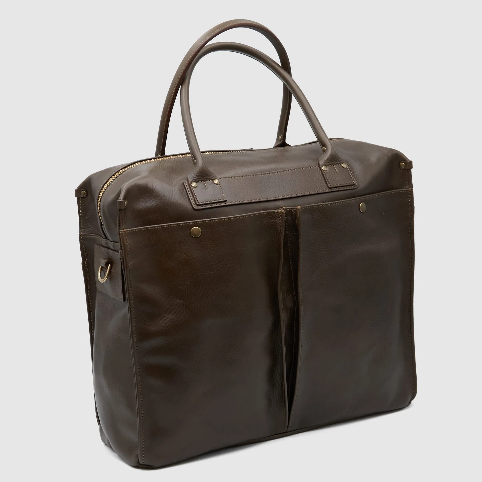 Felisi Leather Double Carrying Briefcase sold by DeeCee style product image thumbnail 2