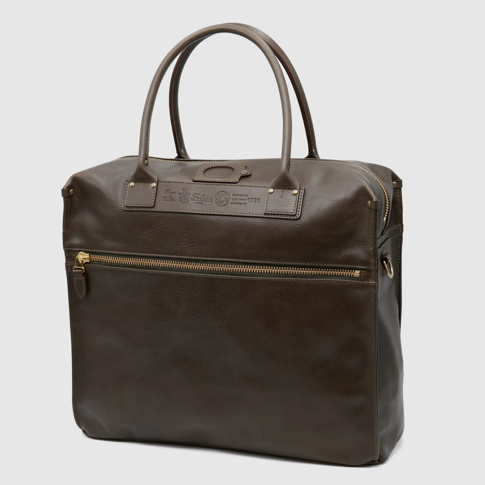 Felisi Leather Double Carrying Briefcase sold by DeeCee style