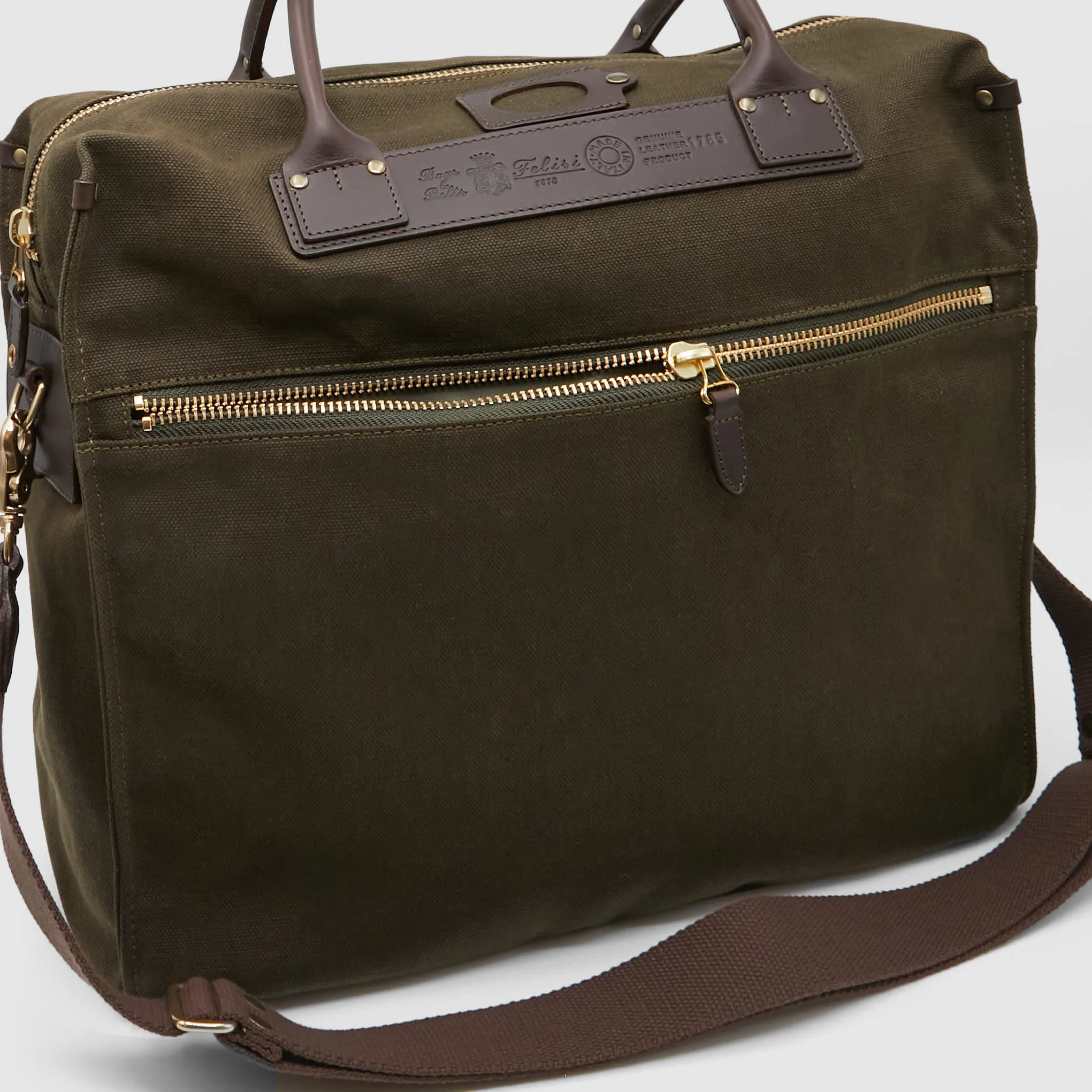 Felisi Canvas Double Carrying Briefcase sold by DeeCee style product image thumbnail 5