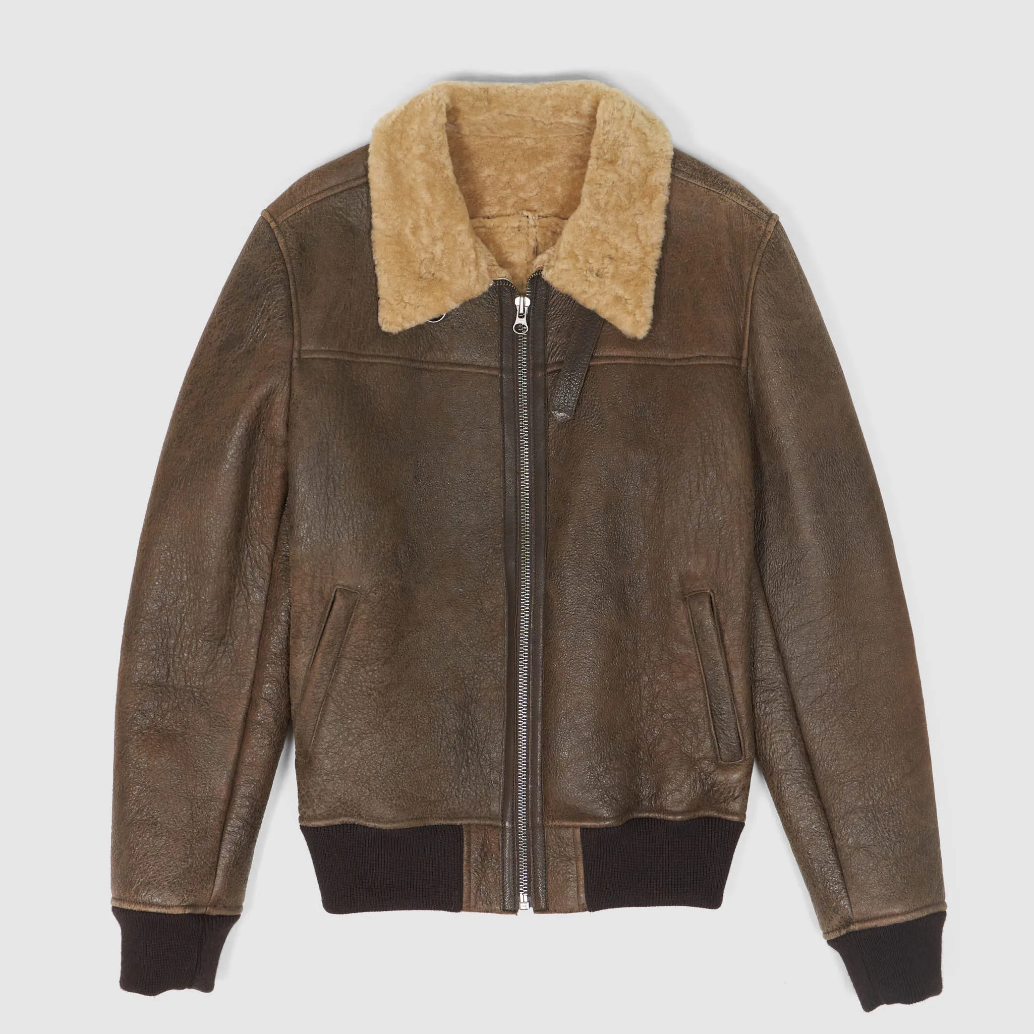Stewart Bomber Shearling Leather Lumber sold by DeeCee style