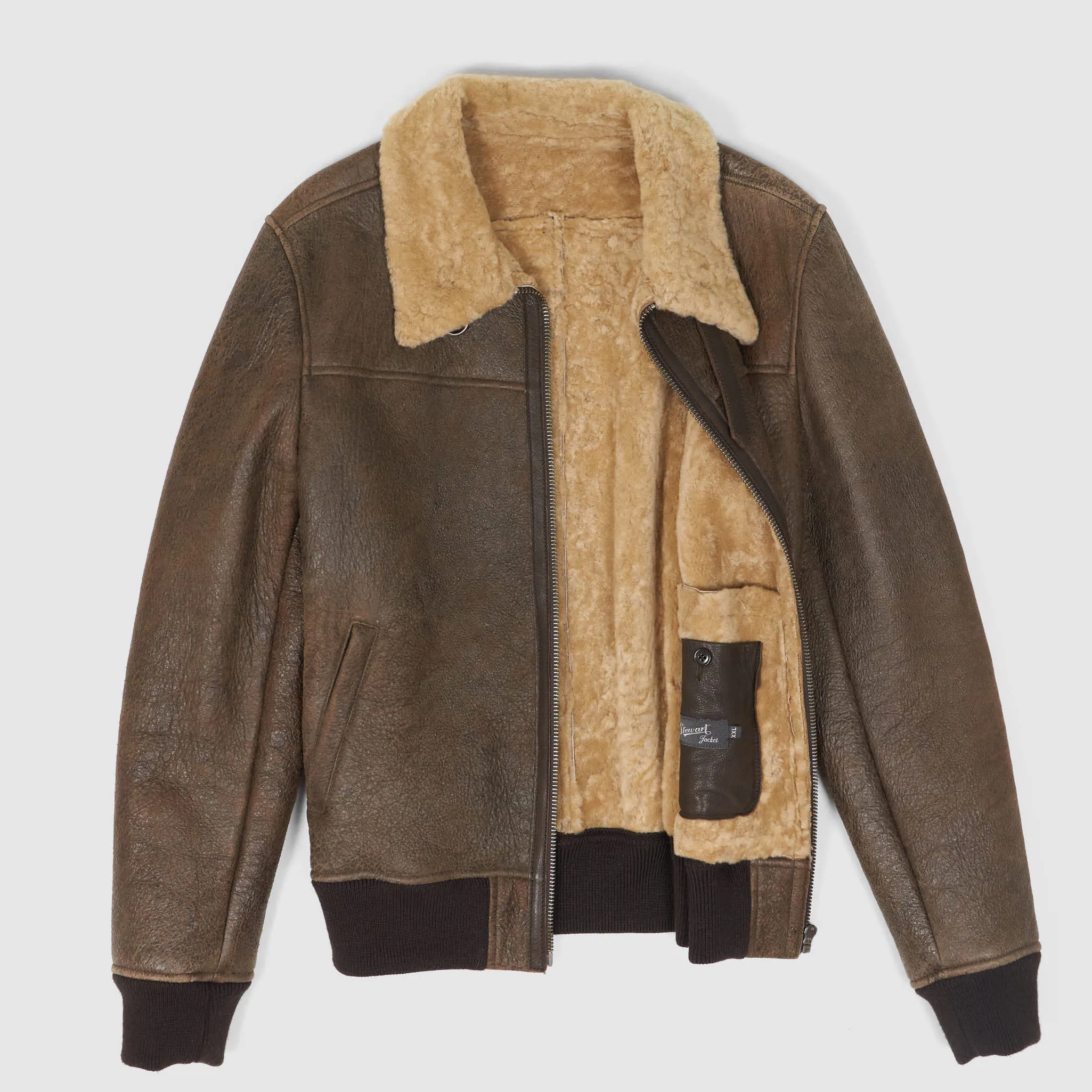 Stewart Bomber Shearling Leather Lumber sold by DeeCee style product image thumbnail 2