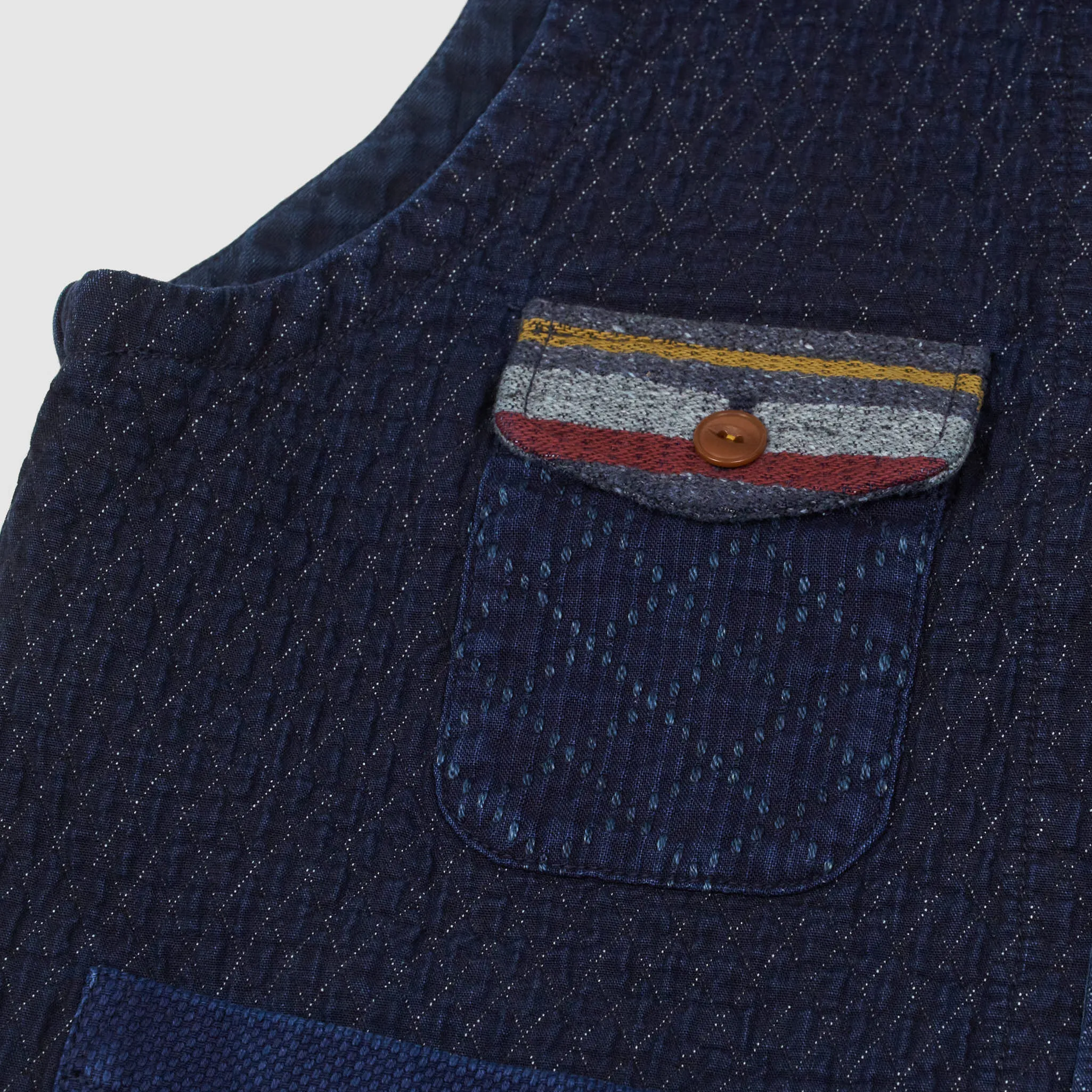 KRM Sashiko Lined Blanked Vest sold by DeeCee style product image thumbnail 4