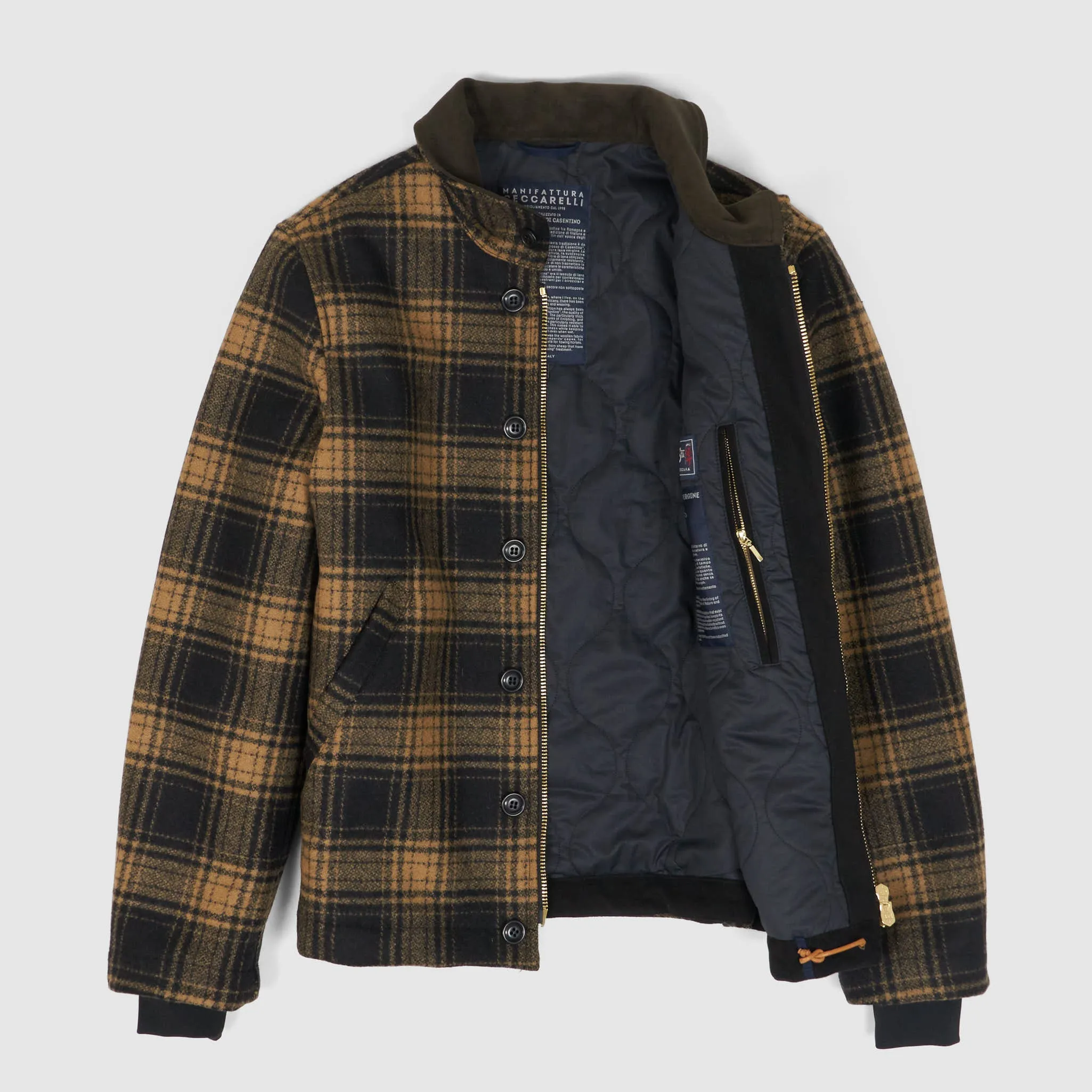 Manifattura Ceccarelli Wool Plaid N-1 Deck Jacket sold by DeeCee style product image thumbnail 2