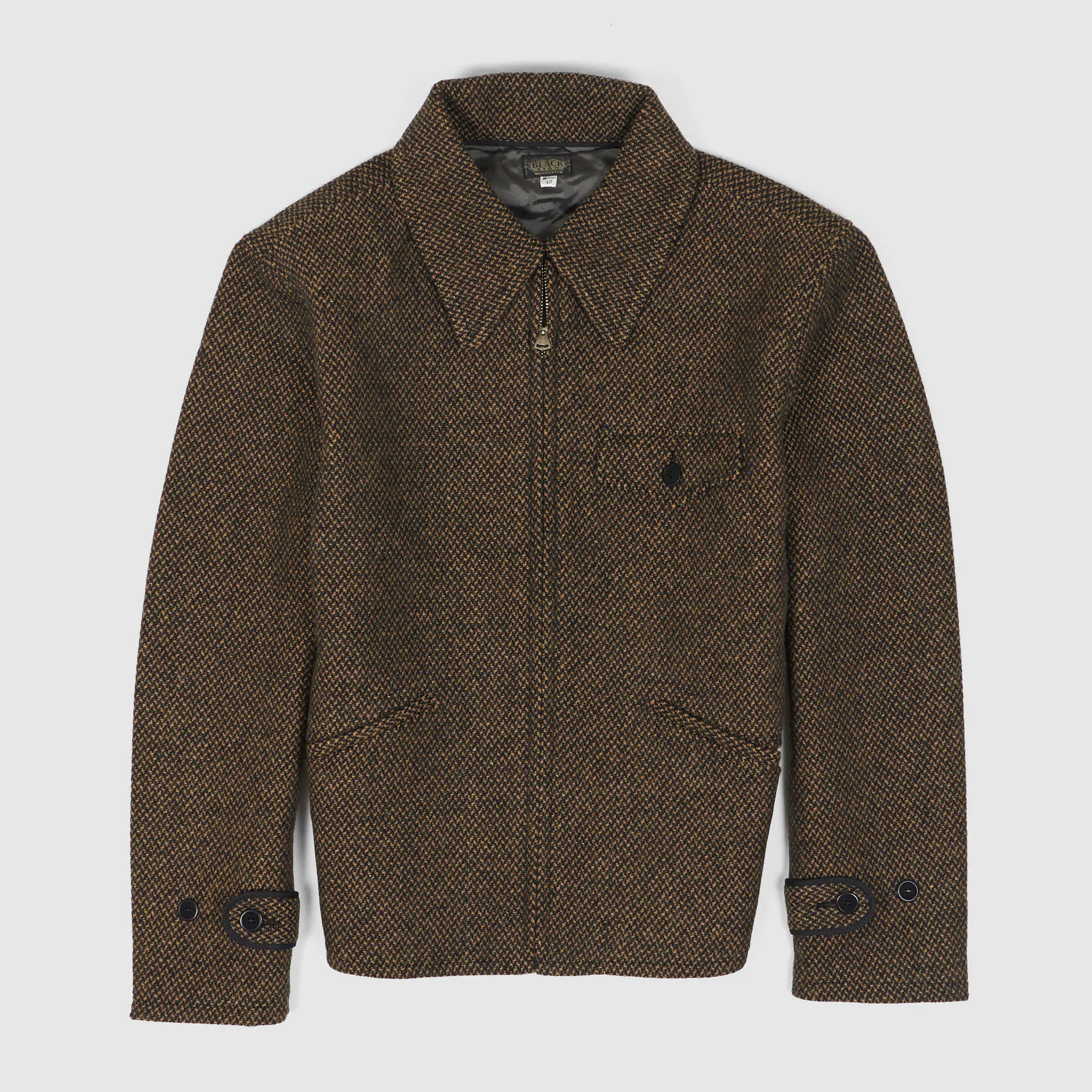 Black Sign 1930s Short Car Wind Block Jacket sold by DeeCee style