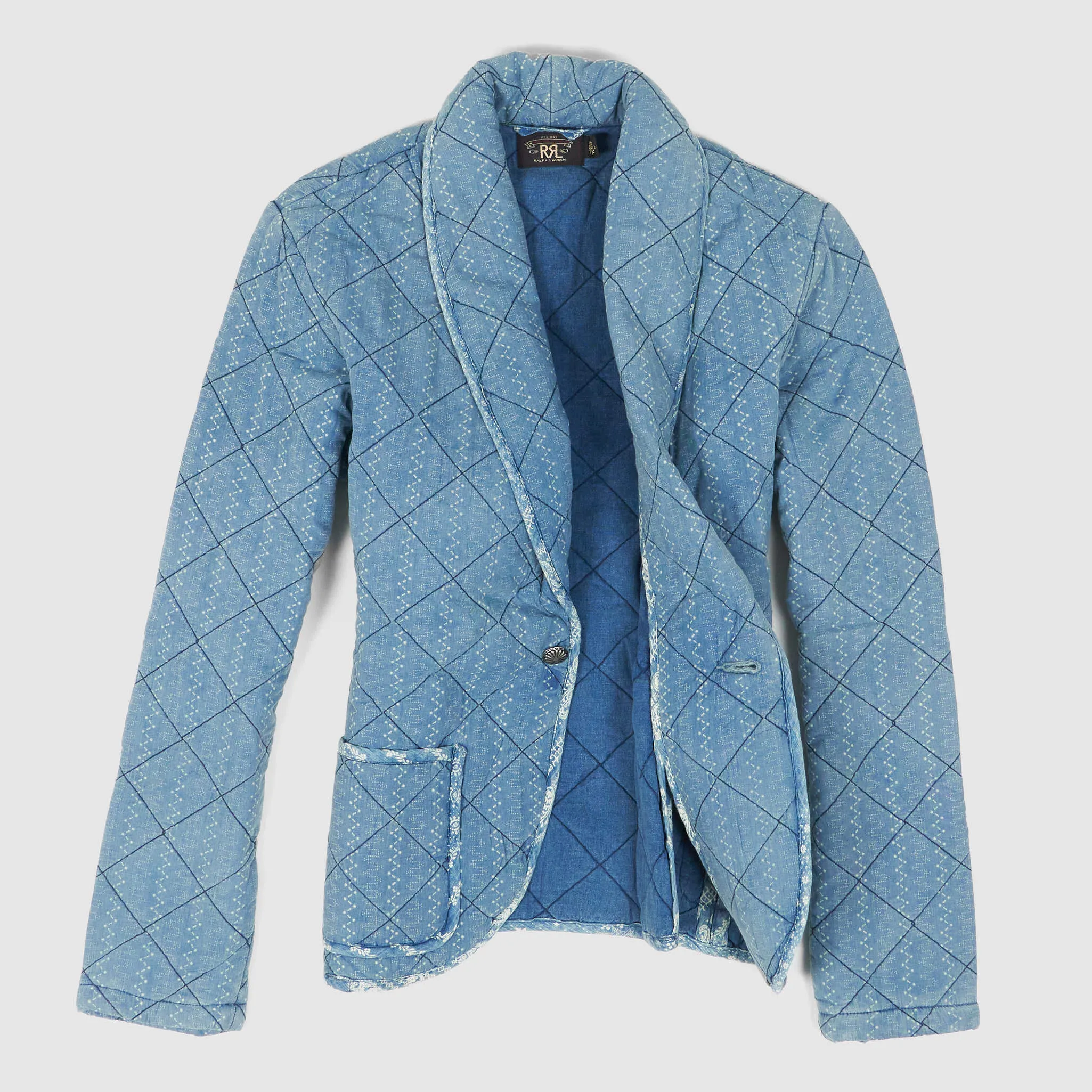 Double RL Quilted Indigo Cotton Jacket sold by DeeCee style product image thumbnail 2