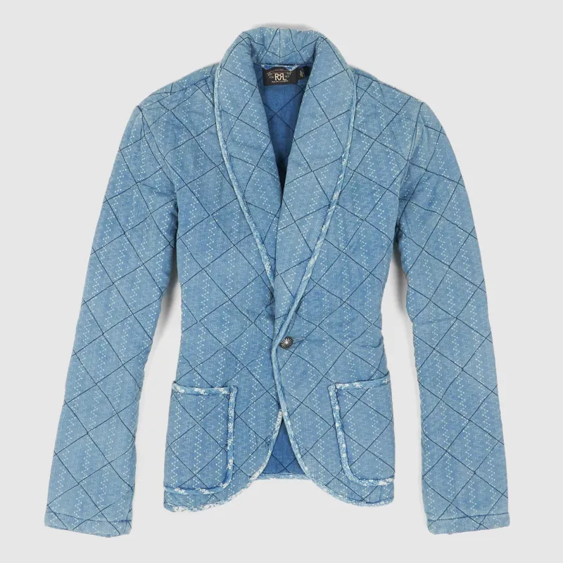 Double RL Quilted Indigo Cotton Jacket sold by DeeCee style