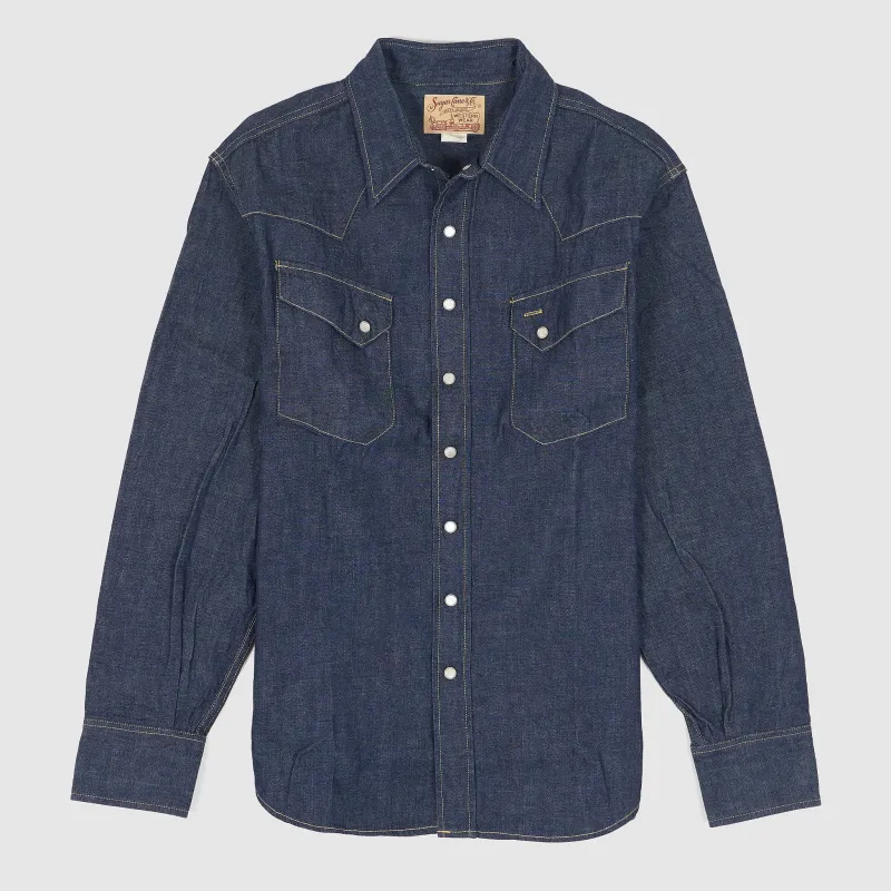 Sugar Cane Western Wear Denim Overshirt sold by DeeCee style