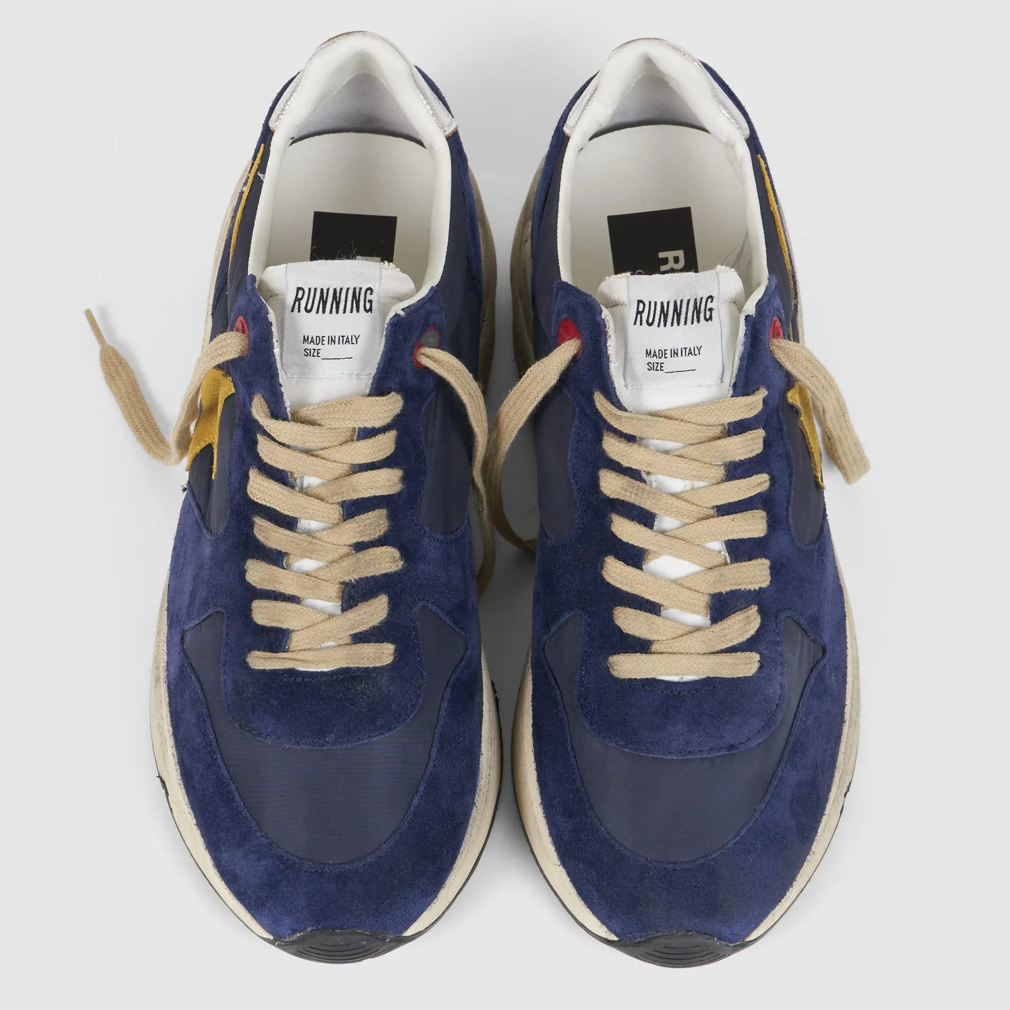 Golden Goose Running Sole Blue Mustard White Sneakers sold by DeeCee style product image thumbnail 4