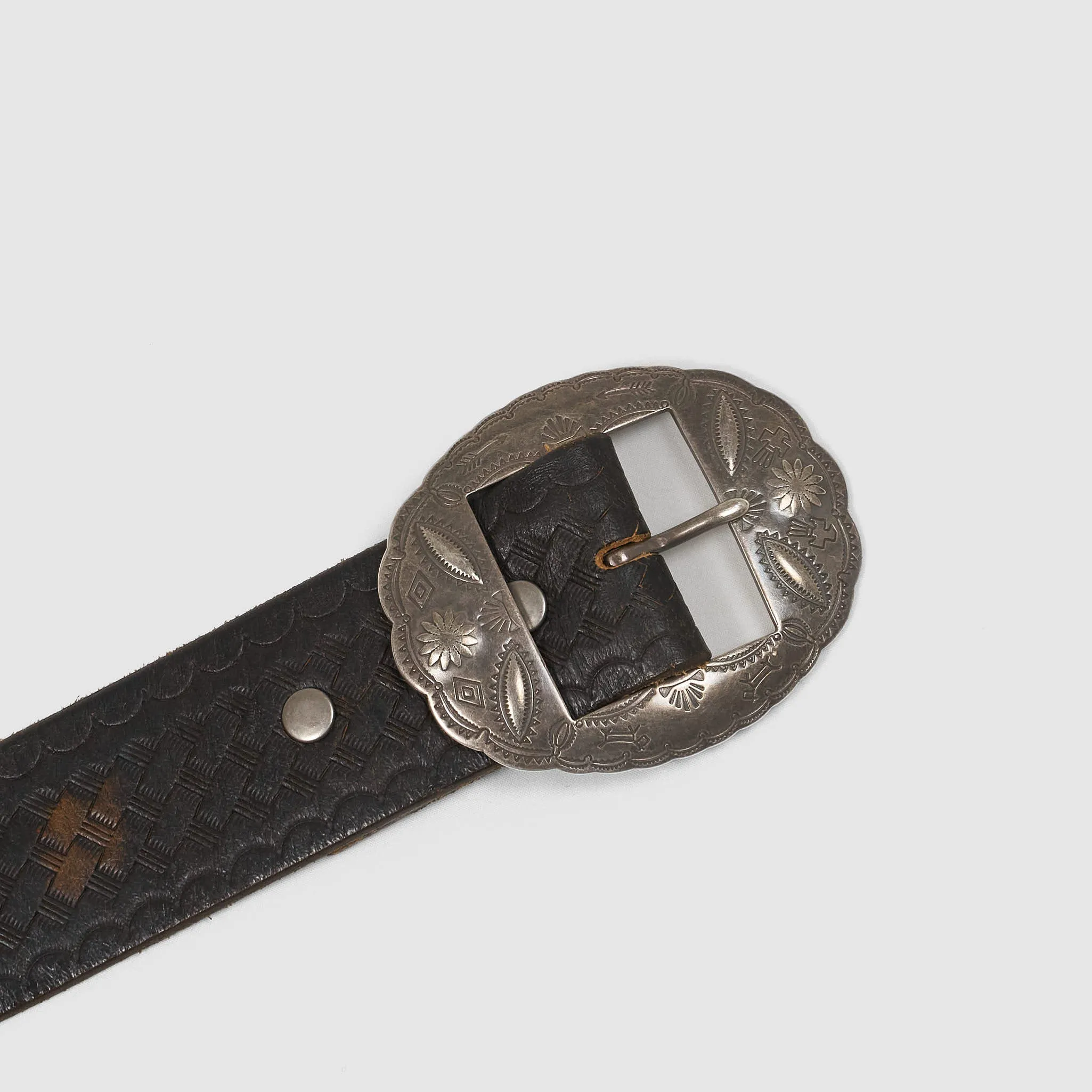 Double RL Studded Leather Belt sold by DeeCee style product image thumbnail 4