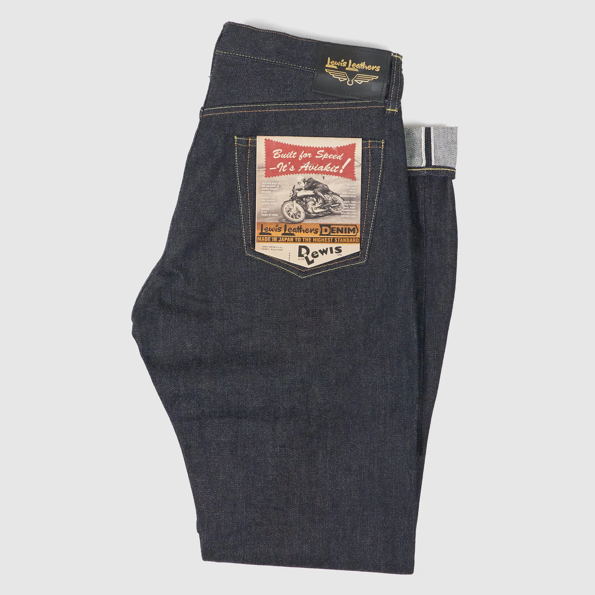 Lewis Leathers 15oz Straight Selvage Denim Jeans sold by DeeCee style product image thumbnail 3