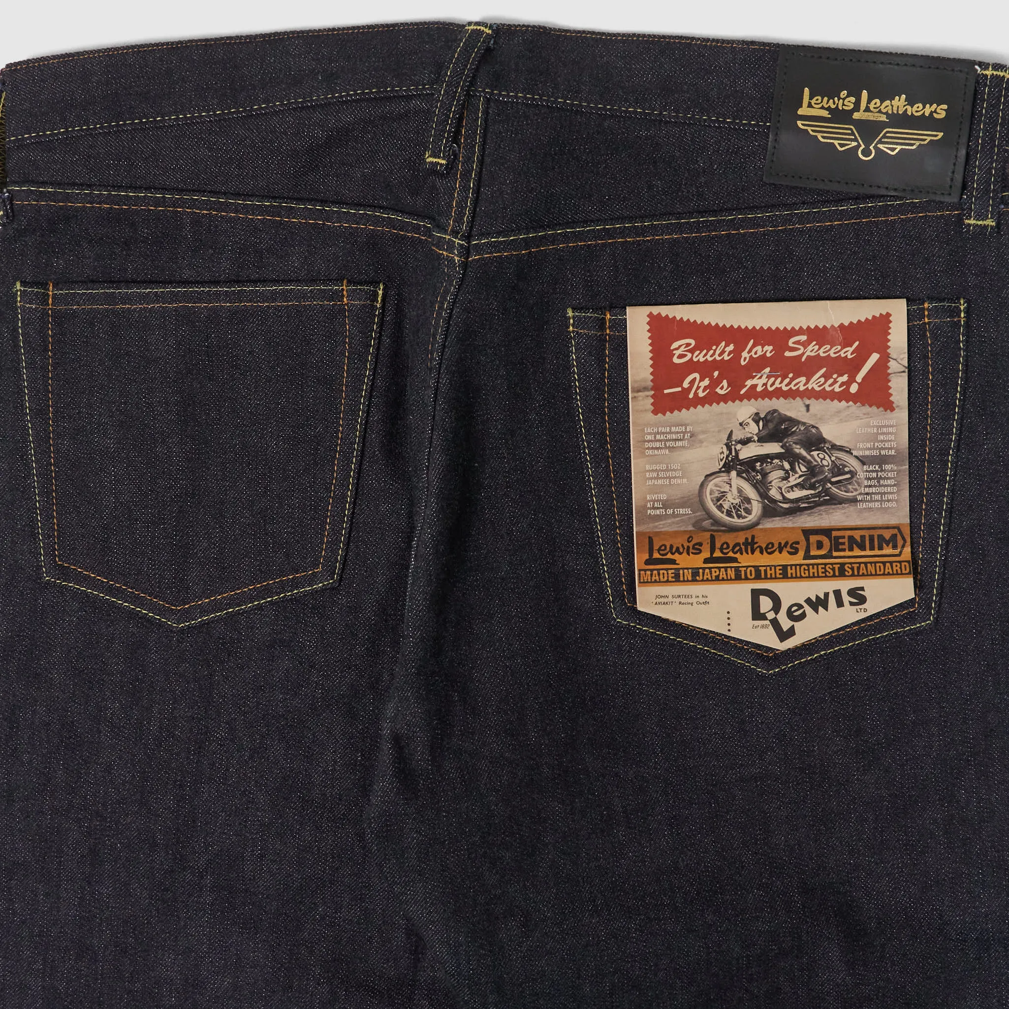 Lewis Leathers 15oz Straight Selvage Denim Jeans sold by DeeCee style product image thumbnail 5