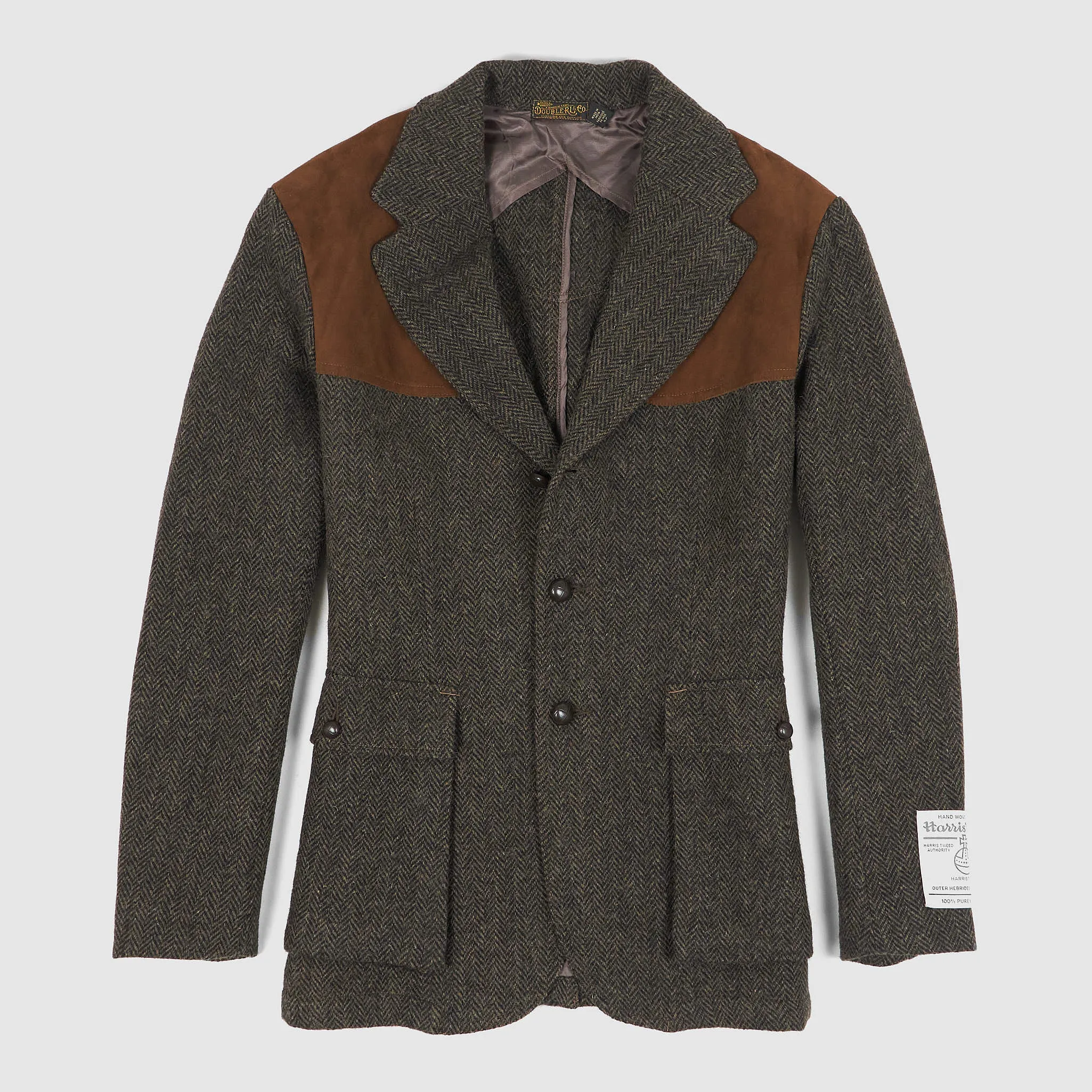 Double RL Harris Tweed Herringbone Sports Blazer sold by DeeCee style