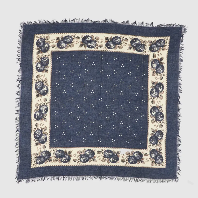 Kapital Big Fringe Stole Persimmon Scarf made by Kapital