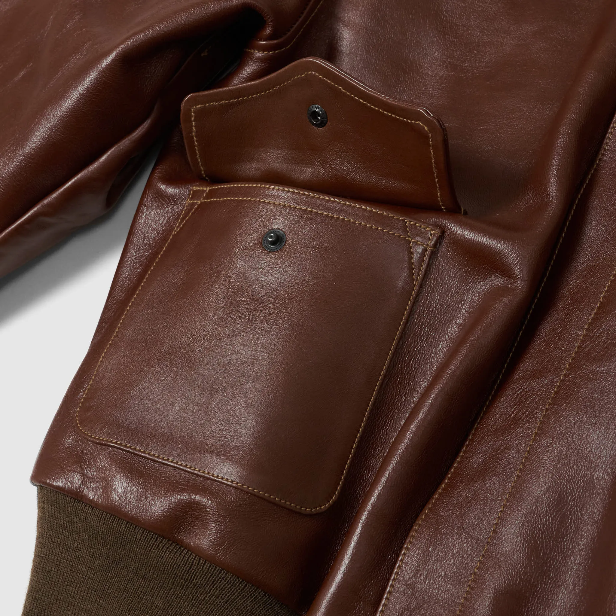 Buzz Ricksons A2 Bronco Leather Jacket sold by DeeCee style product image thumbnail 5