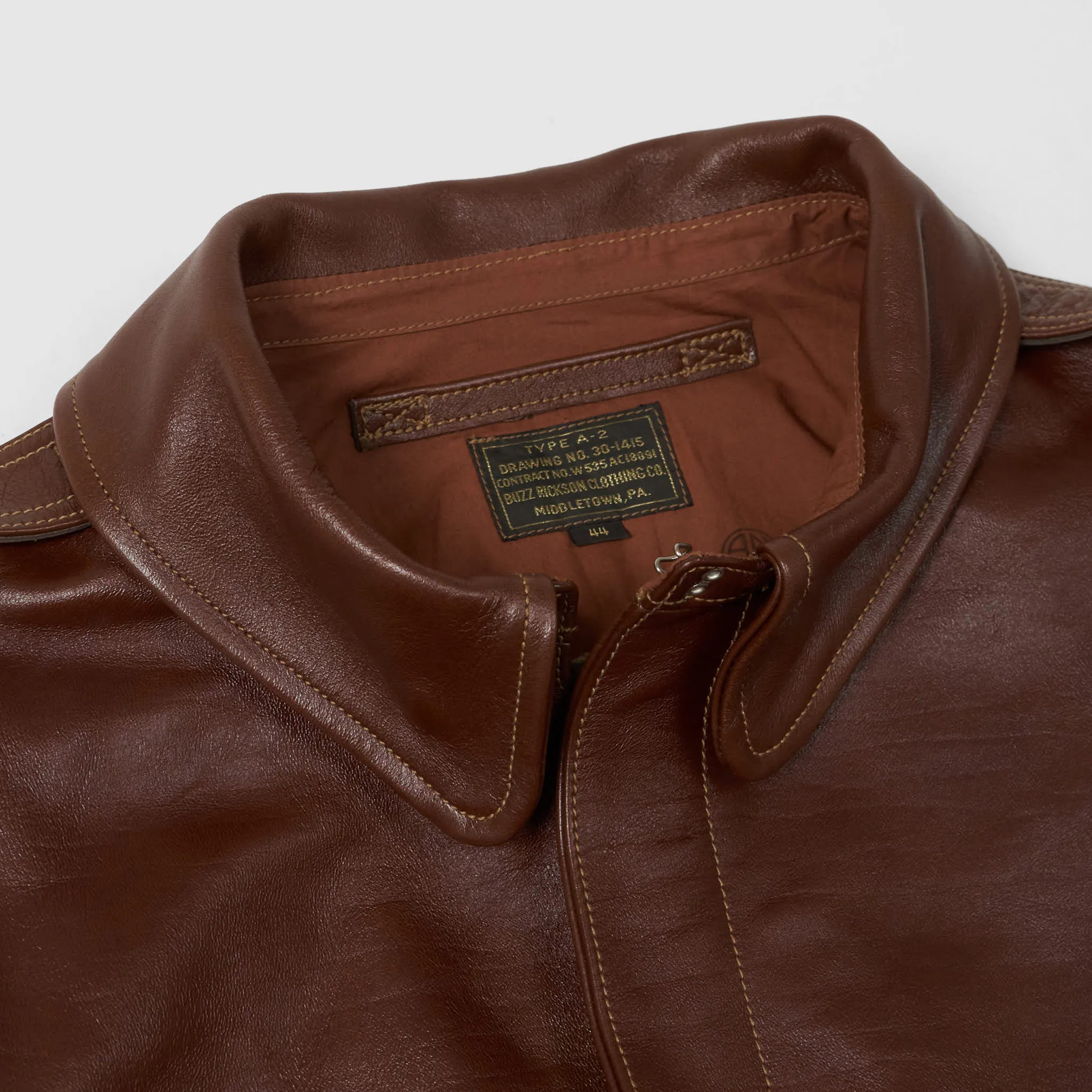 Buzz Ricksons A2 Bronco Leather Jacket sold by DeeCee style product image thumbnail 4