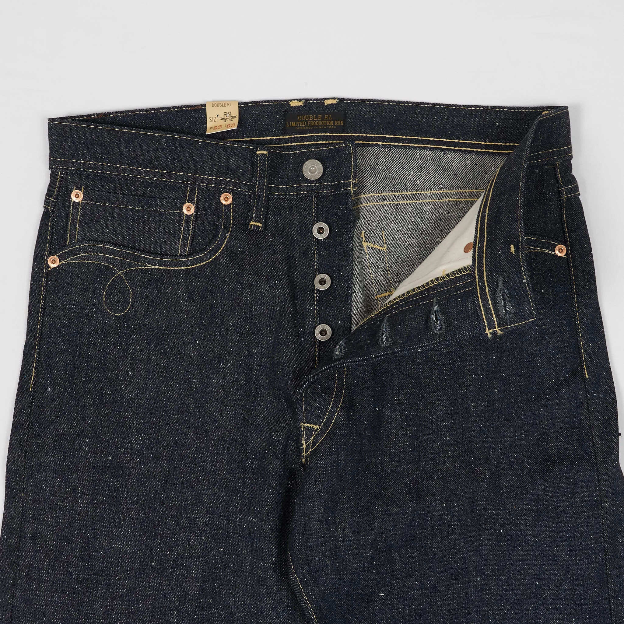 Double RL Limited Edition Straight Indigo Five Pocket Selvage Jeans sold by DeeCee style product image thumbnail 4