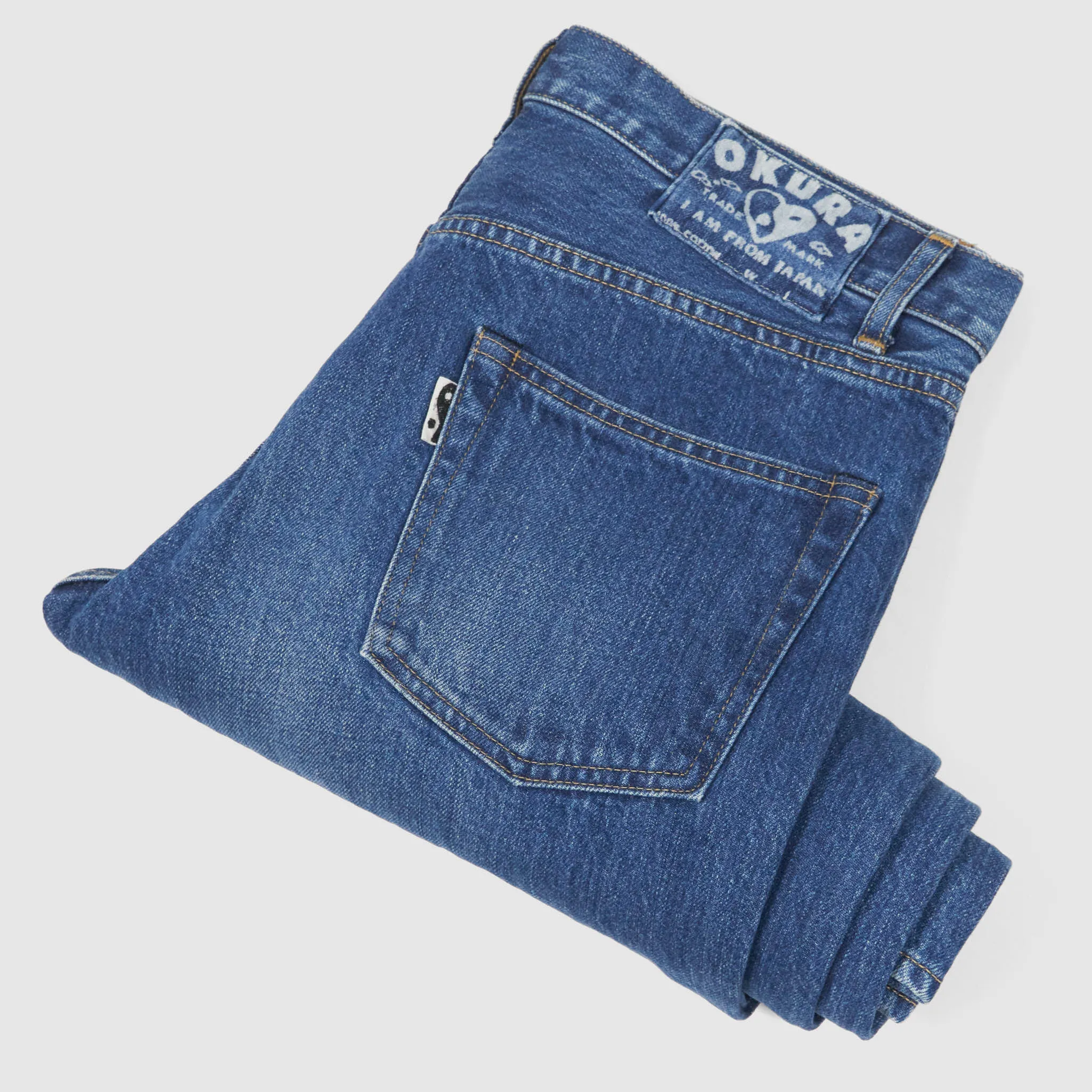 Blue Blue Japan 5-Pocket Okura Heavy Washed Blue Jeans sold by DeeCee style product image thumbnail 5