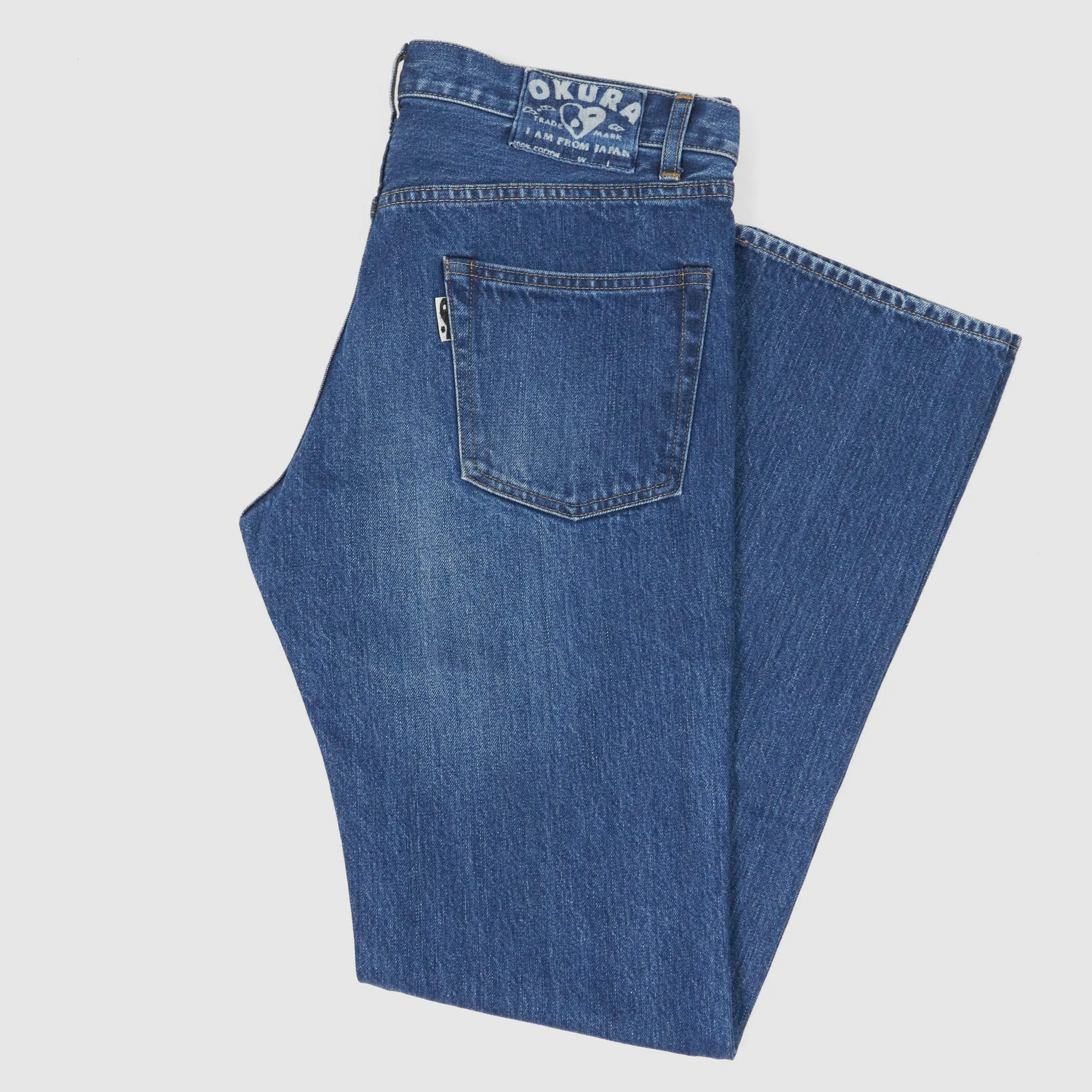 Blue Blue Japan 5-Pocket Okura Heavy Washed Blue Jeans sold by DeeCee style product image thumbnail 2