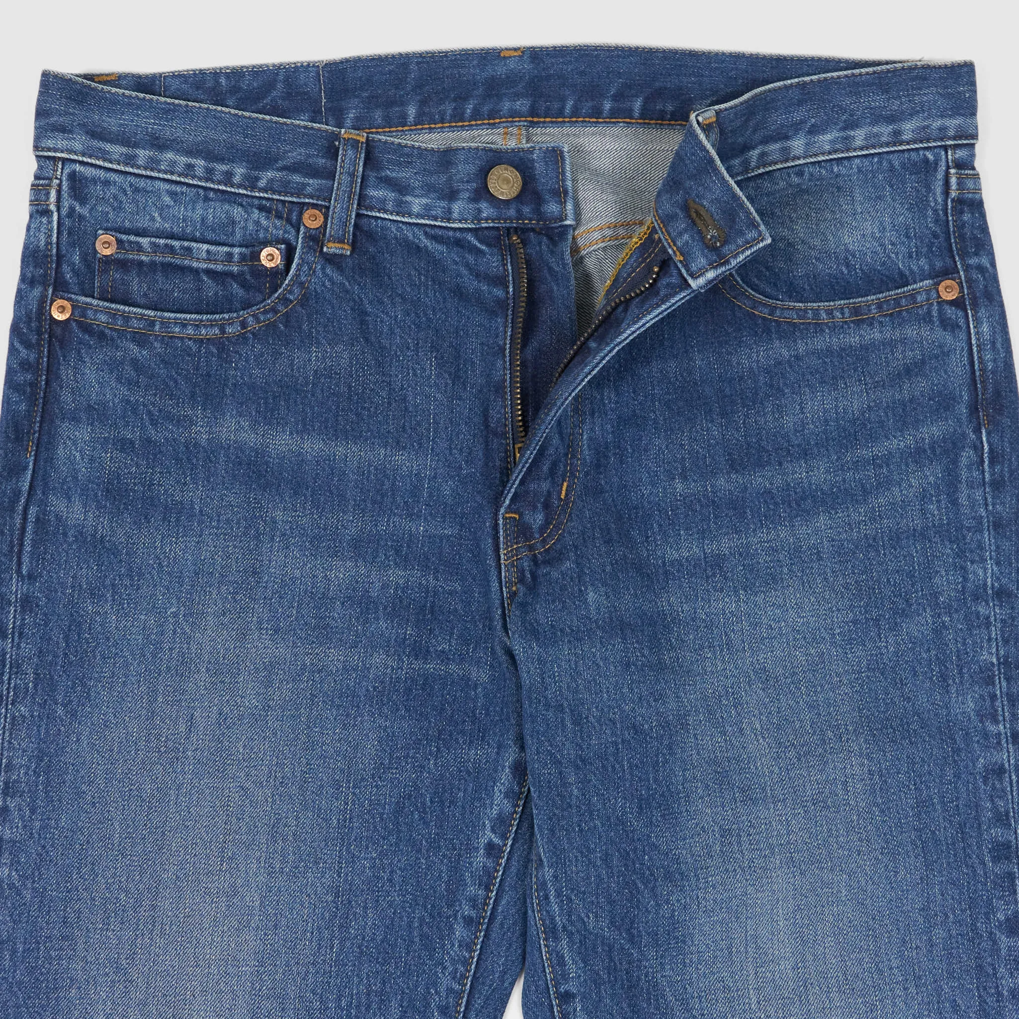 Blue Blue Japan 5-Pocket Okura Heavy Washed Blue Jeans sold by DeeCee style product image thumbnail 3