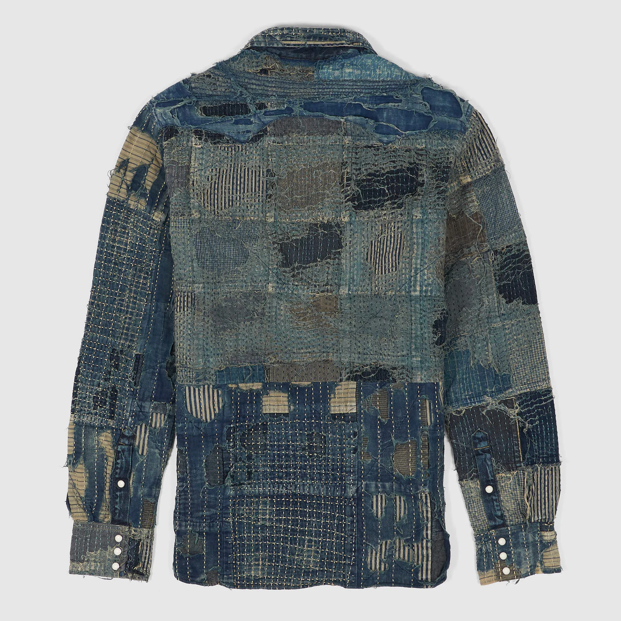 Kapital Western Nora x Kaya Boro Patchwork Western Shirt Jacket sold by DeeCee style product image thumbnail 2