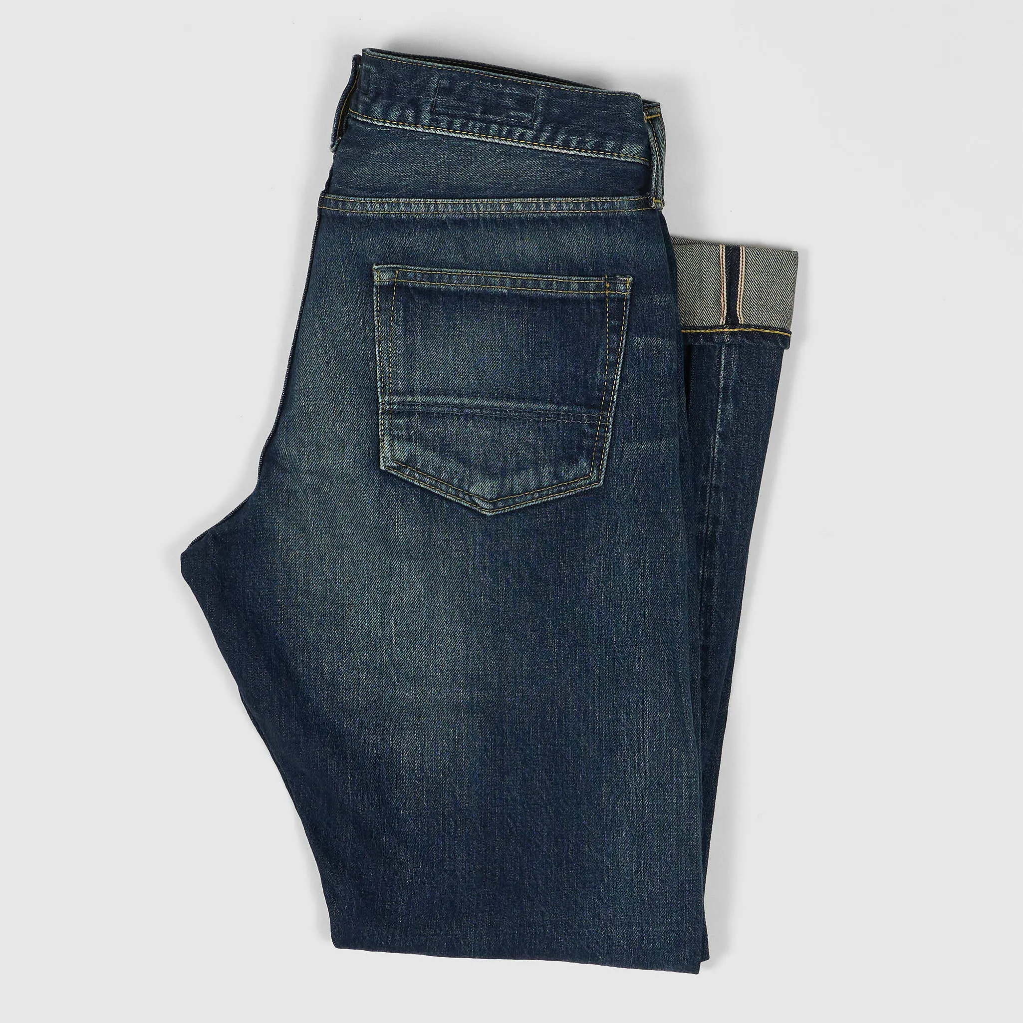 FDMTL Slim Fitted Straight Denim Hard Vintage Washed 5 Pocket Selvage Jeans sold by DeeCee style product image thumbnail 2