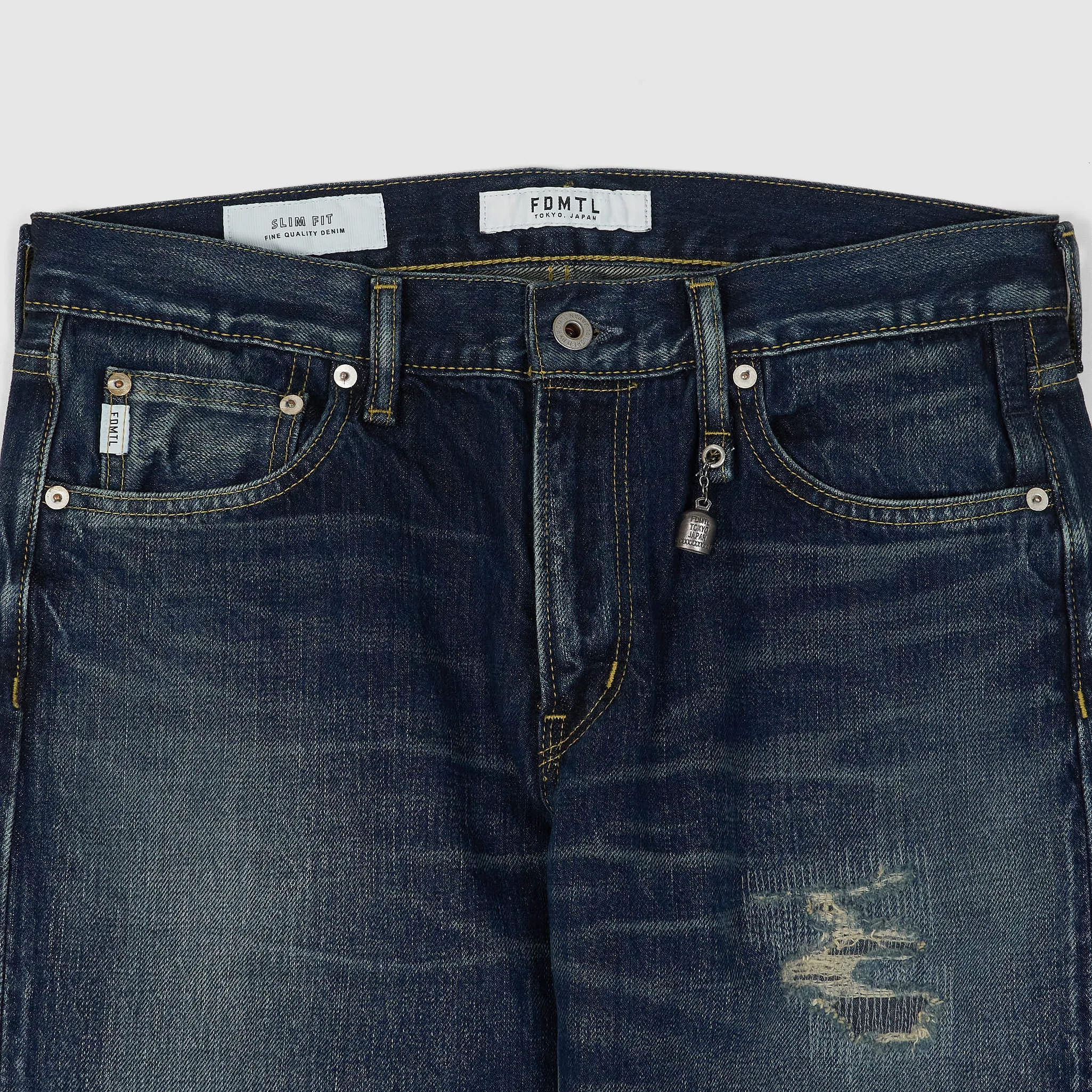 FDMTL Slim Fitted Straight Denim Hard Vintage Washed 5 Pocket Selvage Jeans sold by DeeCee style product image thumbnail 3