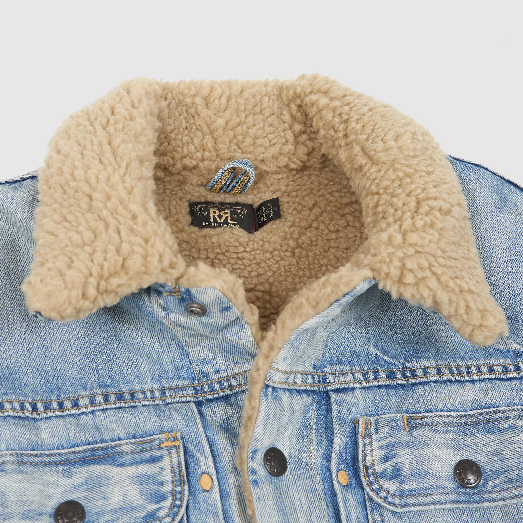 Double RL Ladies Teddy Fleece Lined Trucker Jacket sold by DeeCee style product image thumbnail 4