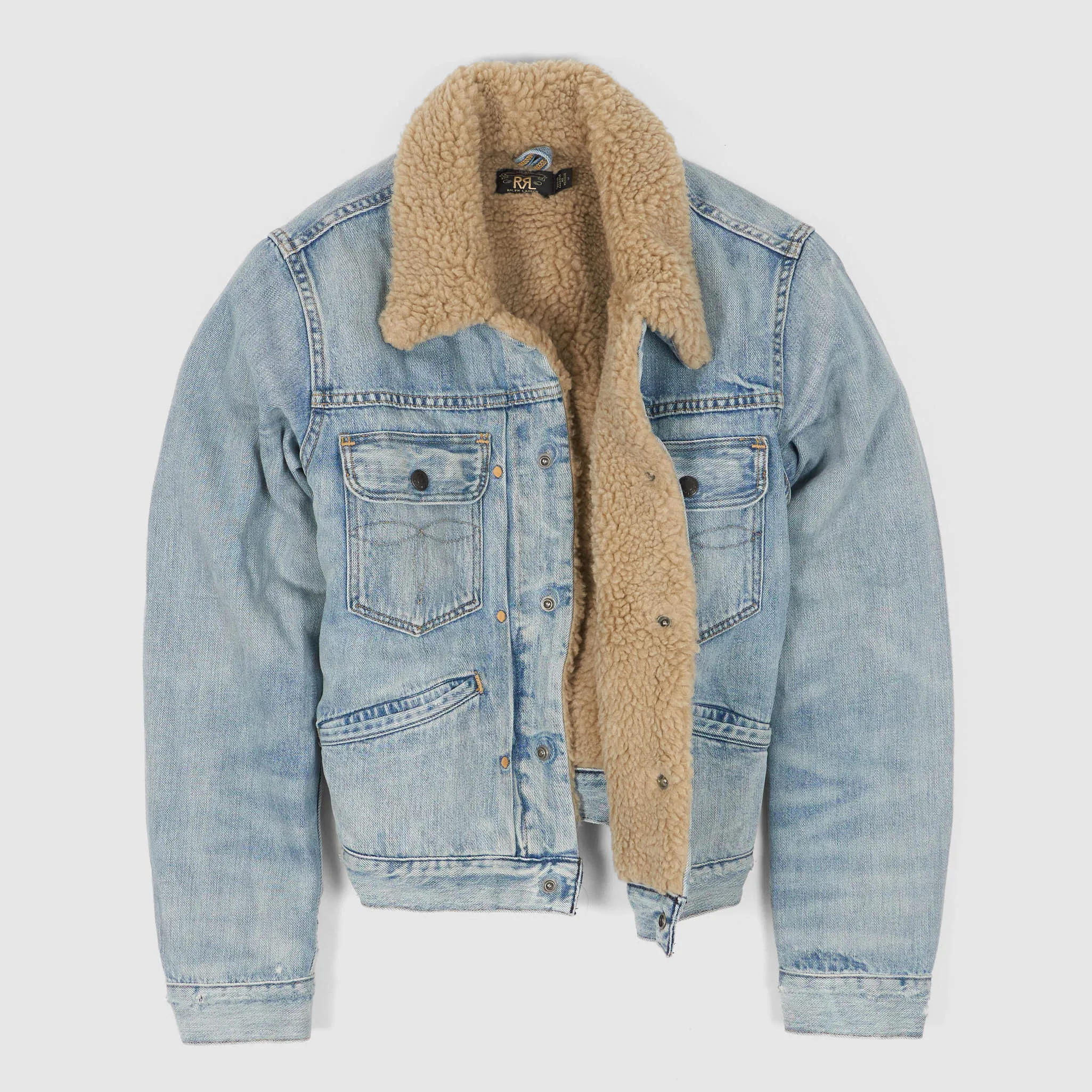 Double RL Ladies Teddy Fleece Lined Trucker Jacket sold by DeeCee style product image thumbnail 2