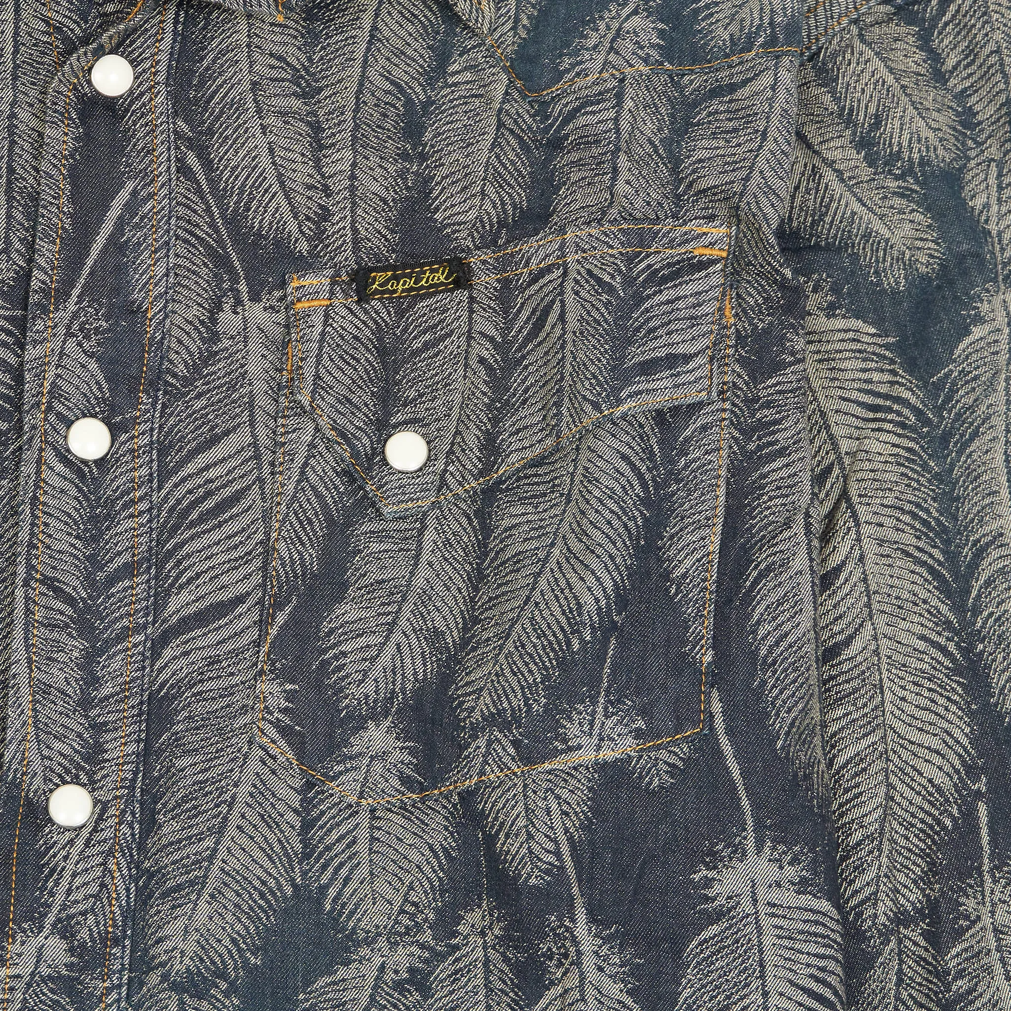 Kapital Jacquard Woven Feather Denim Western Shirt sold by DeeCee style product image thumbnail 4