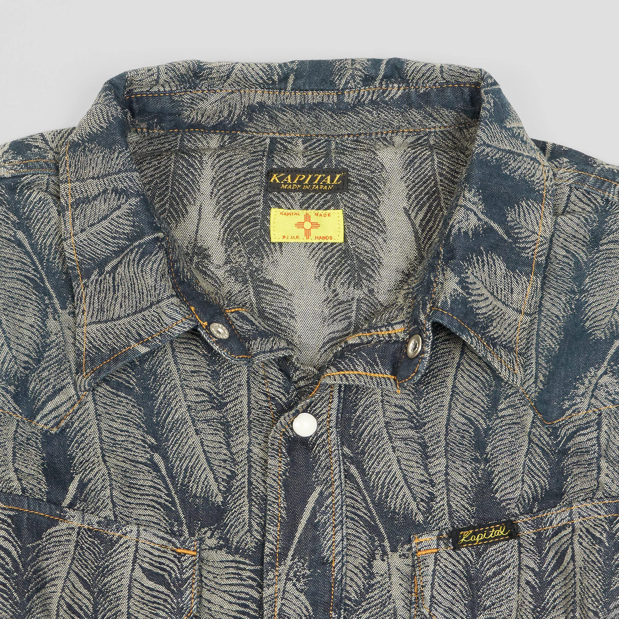 Kapital Jacquard Woven Feather Denim Western Shirt sold by DeeCee style product image thumbnail 3