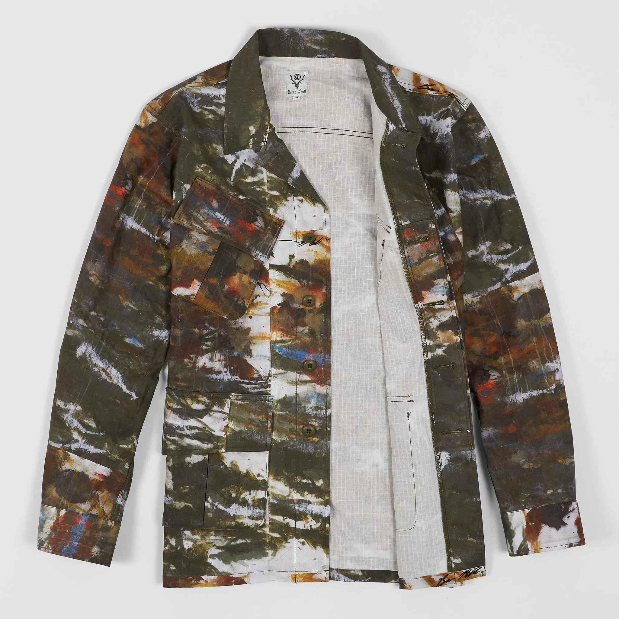 South2 West8 x Ben Miller Printed Artwork Hunting Fatigue Overshirt Jacket sold by DeeCee style product image thumbnail 2