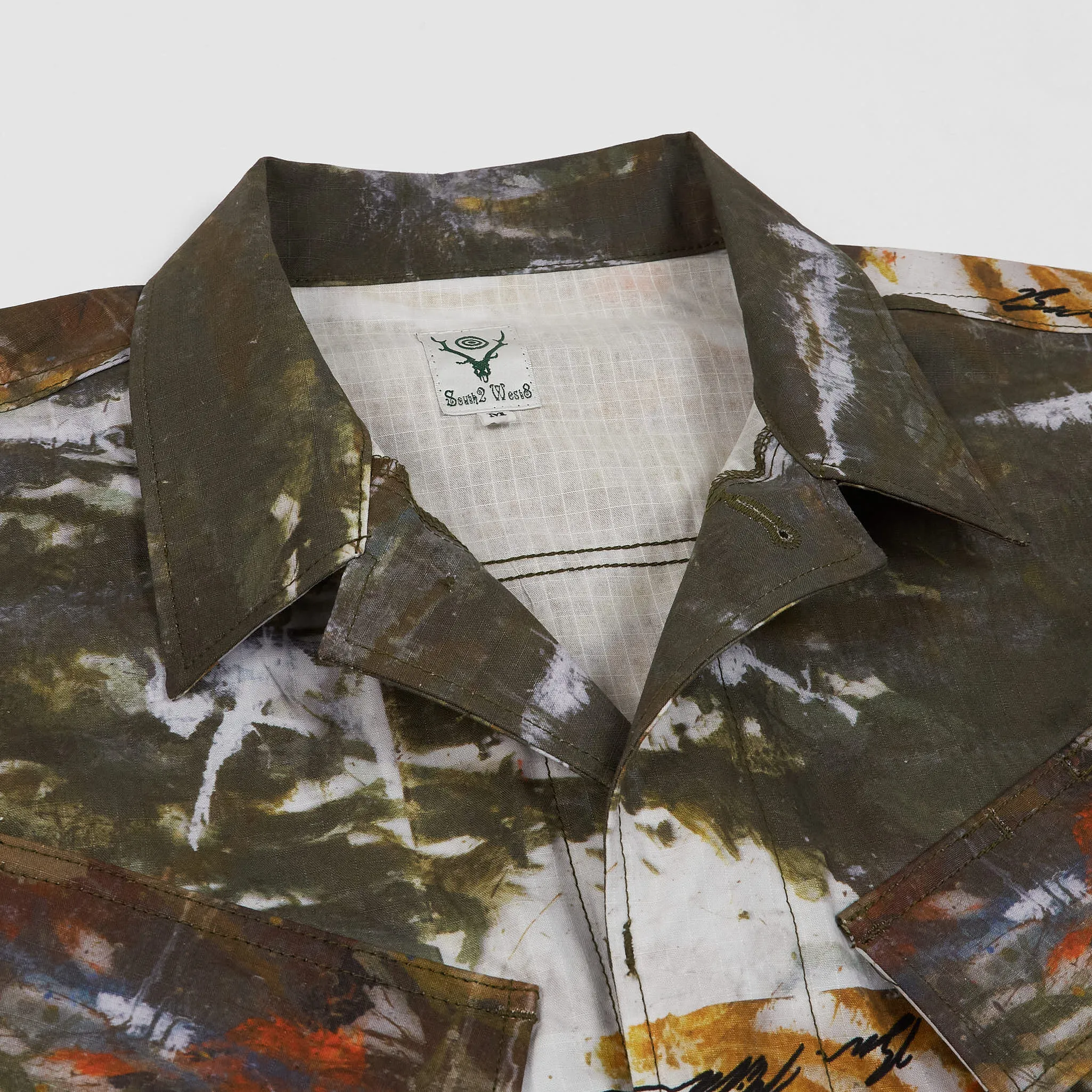 South2 West8 x Ben Miller Printed Artwork Hunting Fatigue Overshirt Jacket sold by DeeCee style product image thumbnail 4