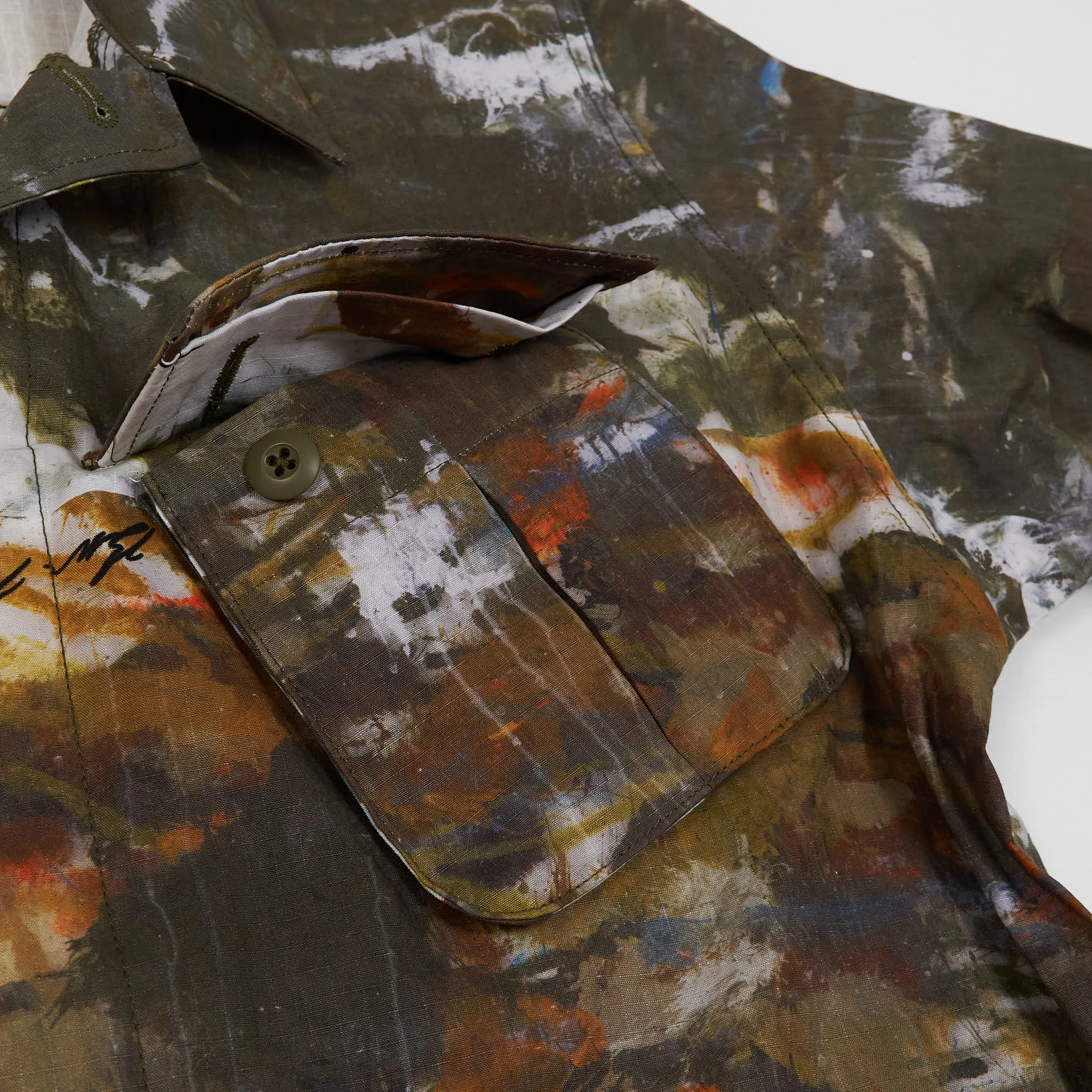 South2 West8 x Ben Miller Printed Artwork Hunting Fatigue Overshirt Jacket sold by DeeCee style product image thumbnail 5