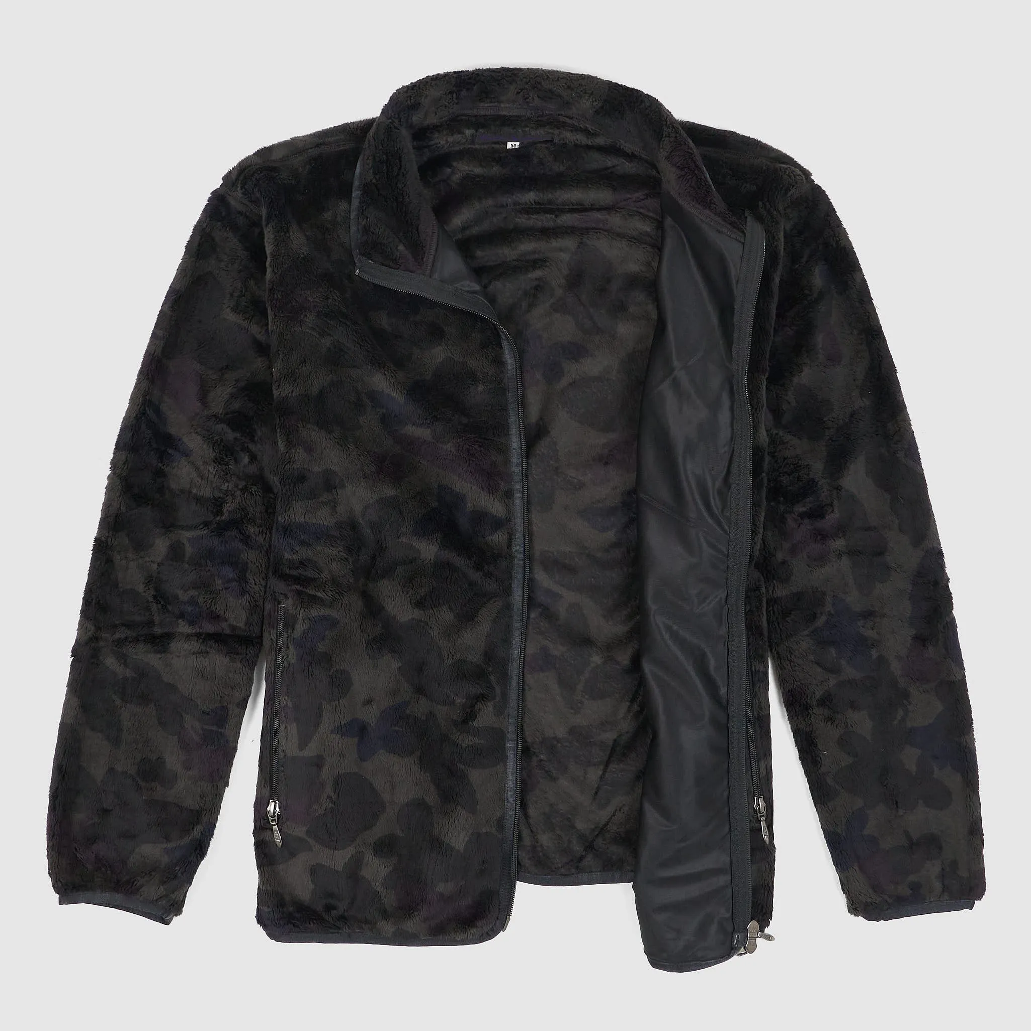 Needles Japan Full Zip Micro Fur Fleece Charcoal Jacket sold by DeeCee style product image thumbnail 2
