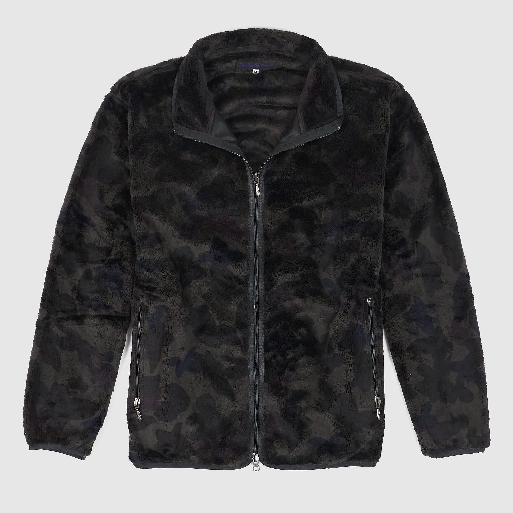 Needles Japan Full Zip Micro Fur Fleece Charcoal Jacket sold by DeeCee style