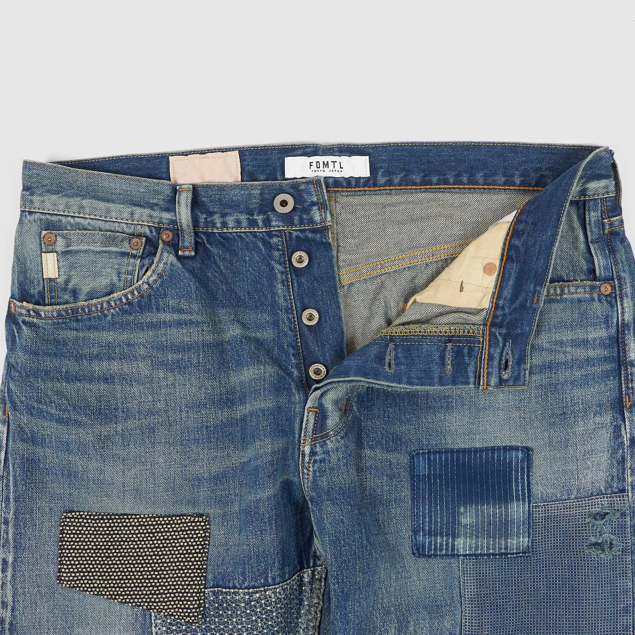 FDMTL Classic Straight Cut Patchwork Denim Jeans sold by DeeCee style product image thumbnail 5