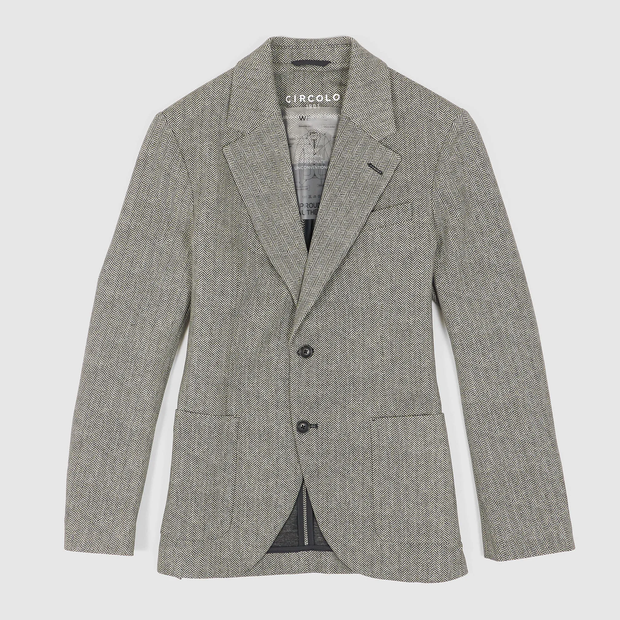 Circolo 1901 Man Herringbone Blazer sold by DeeCee style