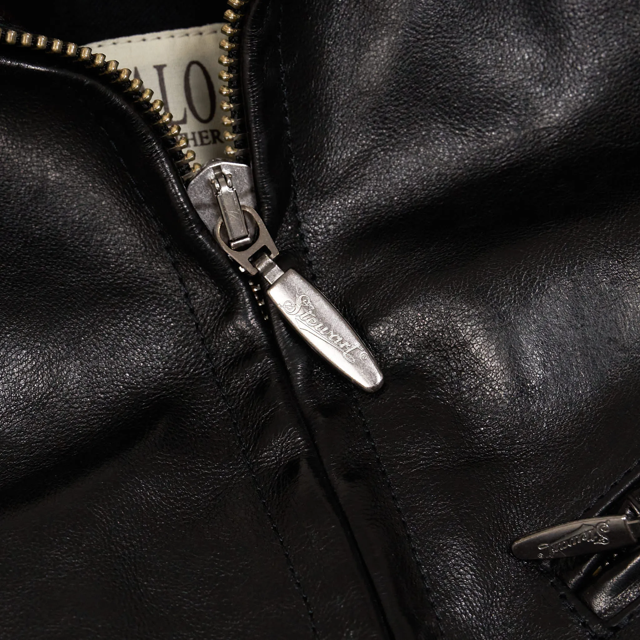 Stewart Buffalo Skipper Half Belt Leather Jacket sold by DeeCee style product image thumbnail 5