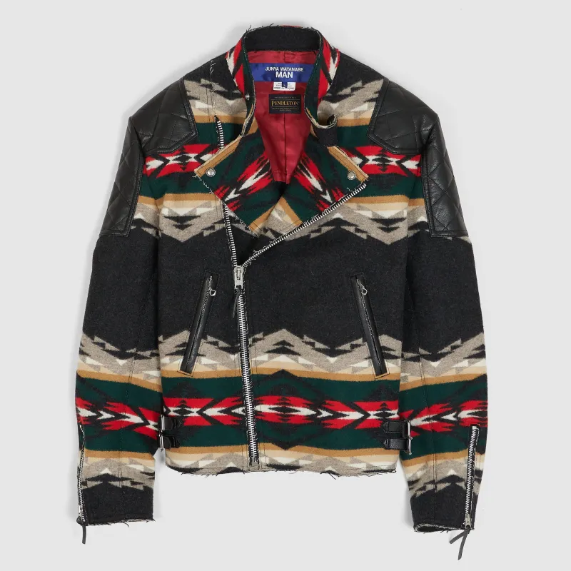 Junya Watanabe Man x Pendleton Blanket Quilted Perfecto Jacket sold by DeeCee style