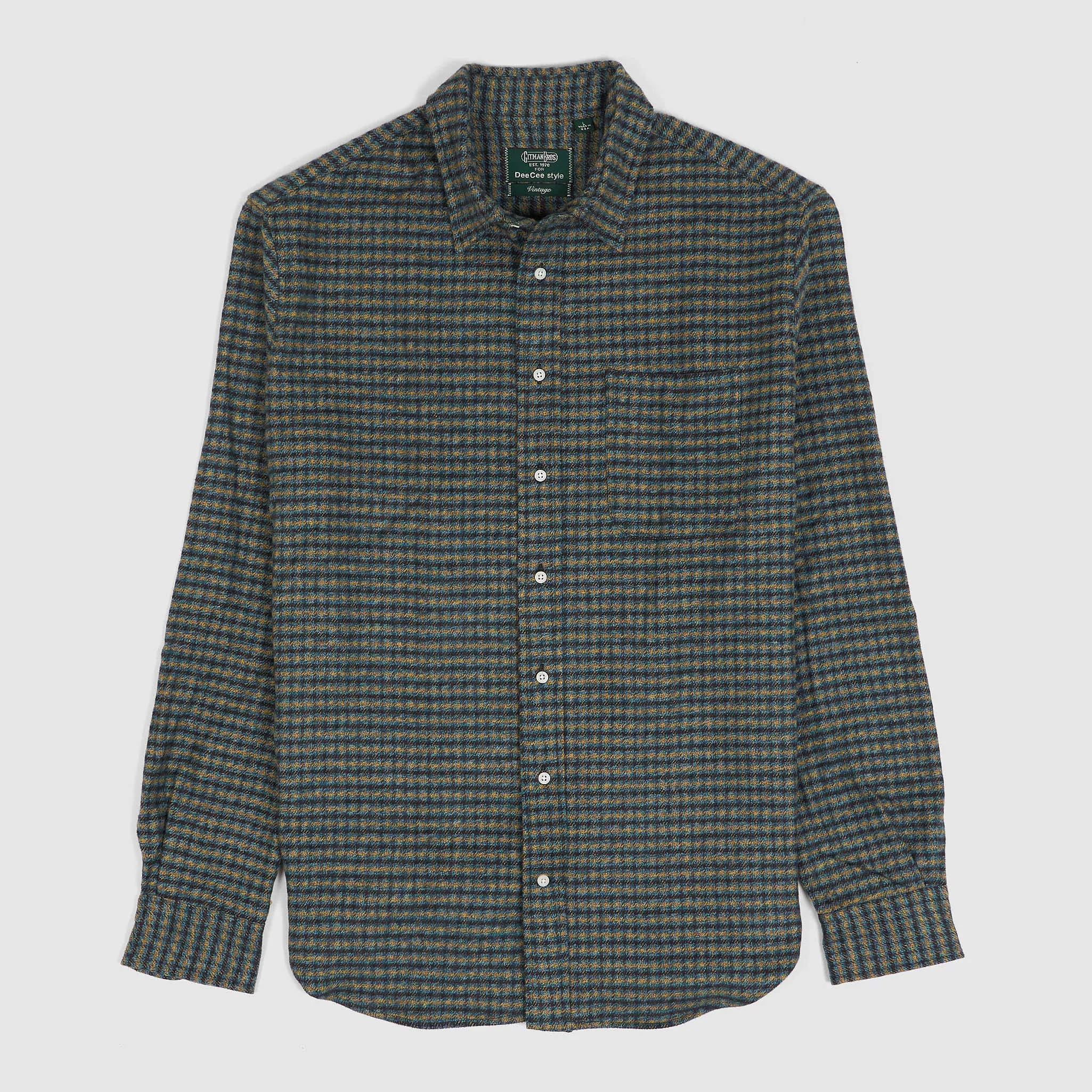 Gitman Vintage for DeeCee style Medium Weight Plaid Cotton Sports Shirt with one Pocket sold by DeeCee style
